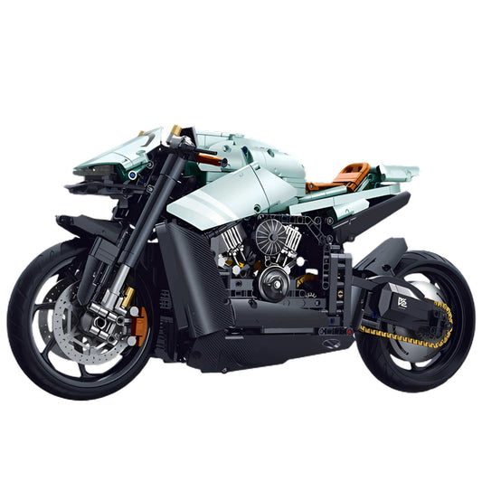 static version of guly aston martin building blocks model toy motorcycle