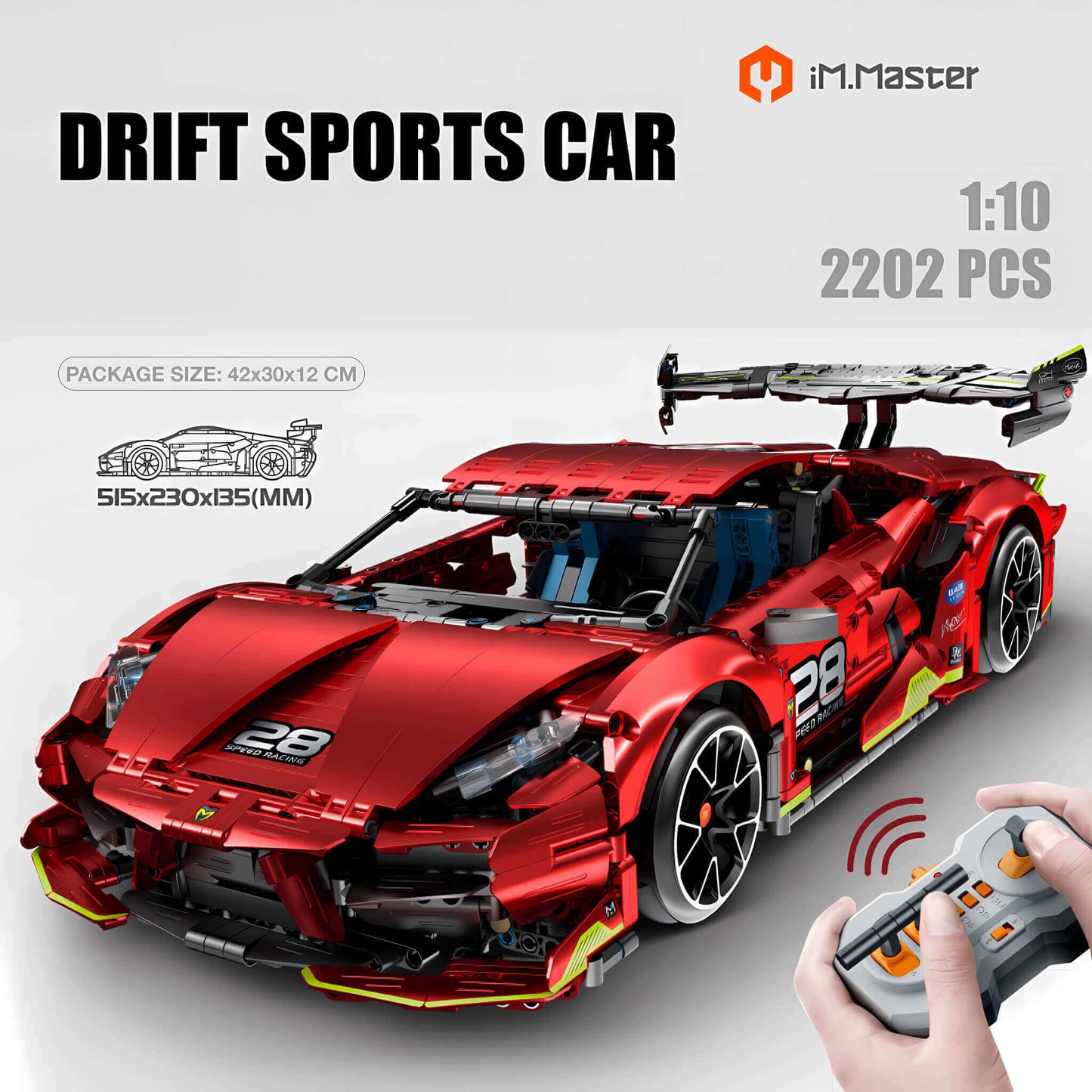 1:10 iM Master stunt drift building block model toy car