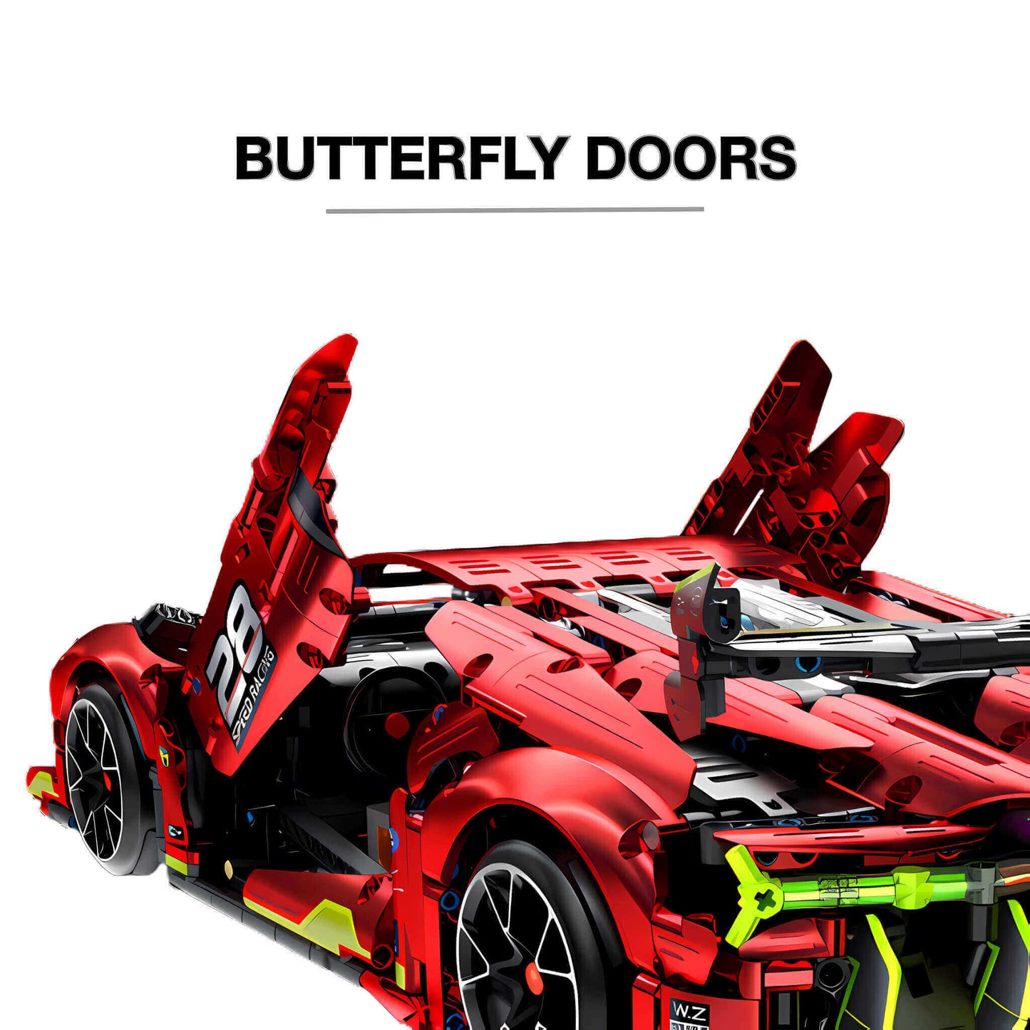 product details of iM Master stunt drift building block model toy car butterfly doors