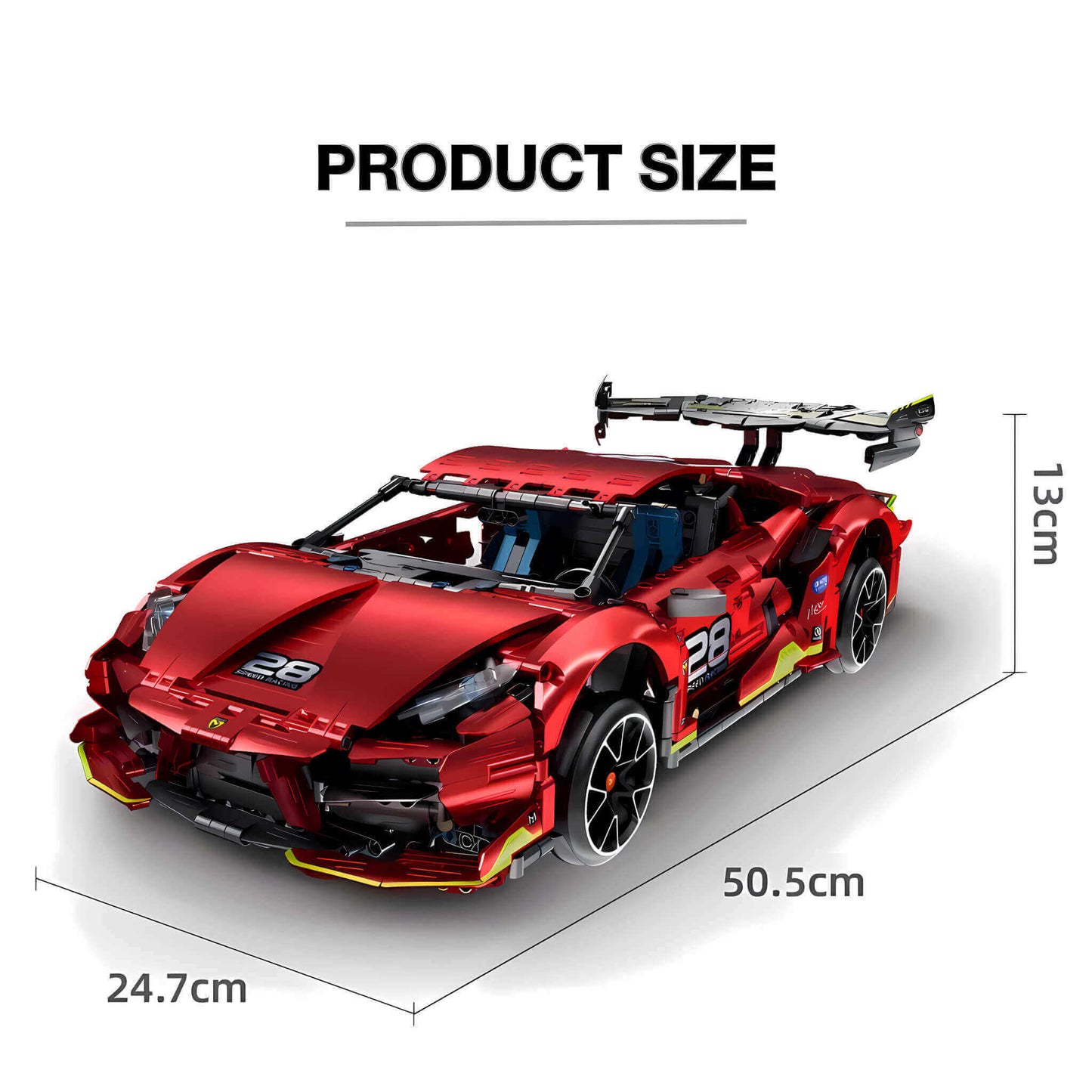 product size of iM Master stunt drift building block model toy car