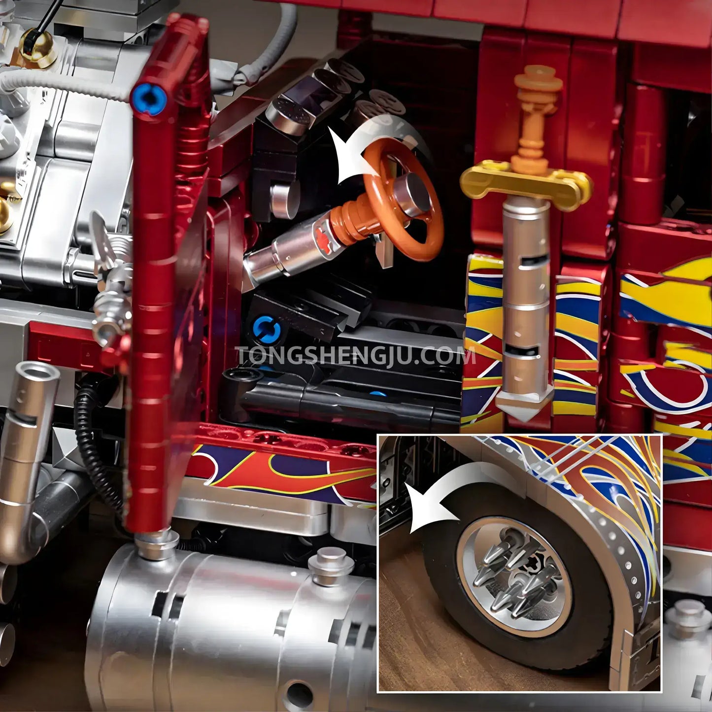 Tongshengju Technic Thor24 Heavy Trucks Car Building Blocks Set For Adults Collectible (3485PCS)