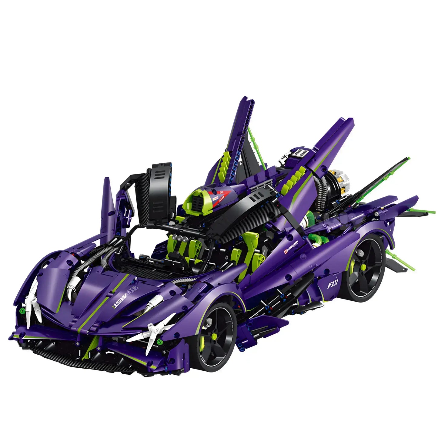 static version of guly 10614 apollo evo sports car building blocks set model car