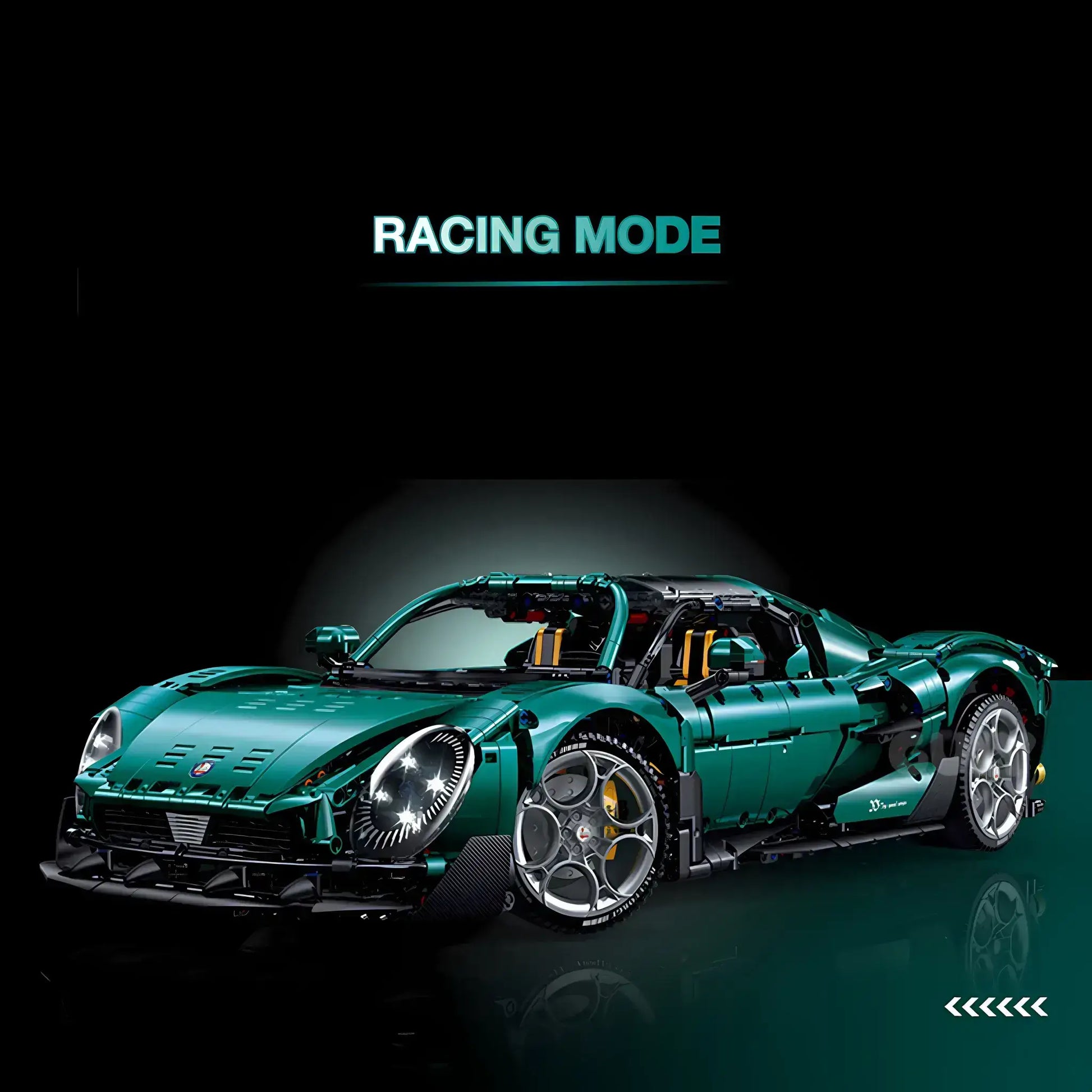 guly 10621 technic alfa romeo 33 stradale sports car building blocks set model car racing mode