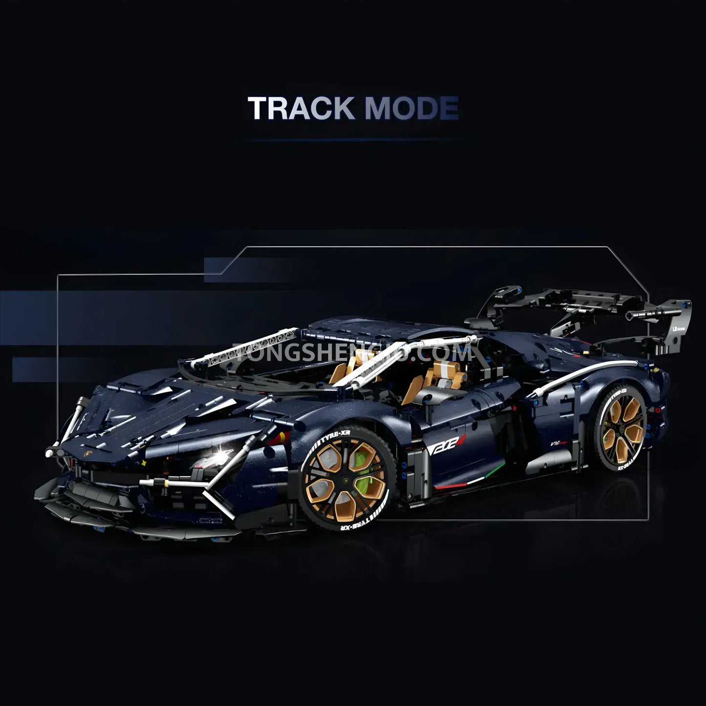 guly 10624 lamborghini aventador svj technic car building blocks set model car track mode