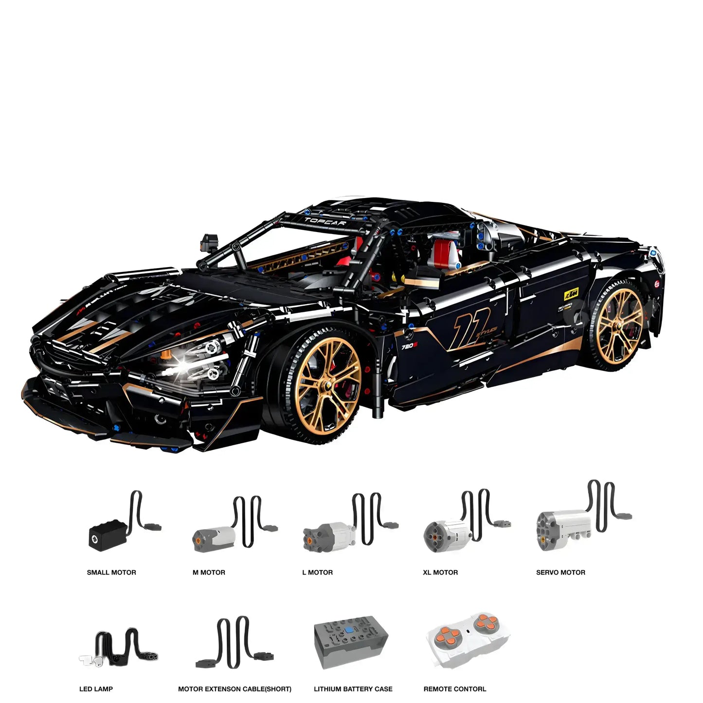 dynamic version of guly 10625 mclaren 720s technic car building blocks set model car
