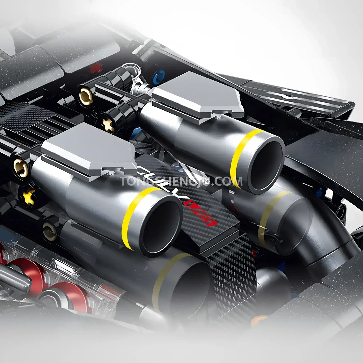 guly 10627 technic series ferrari 296 sports car building blocks set model car motorized retractable jet nozzle