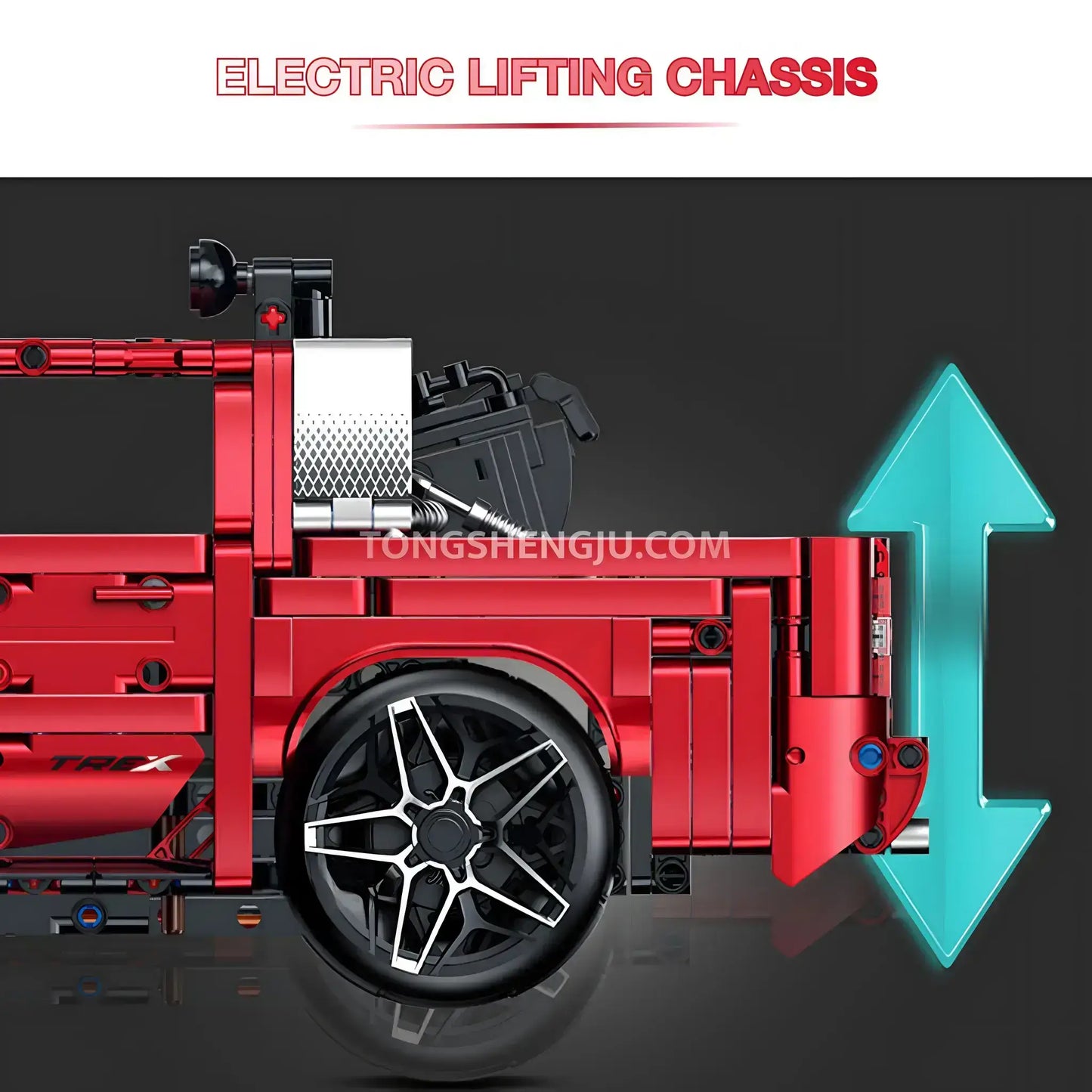Tongshengju Technic T-REX Pickup Truck Car Building Blocks Set For Adults Collectible(1349PCS)