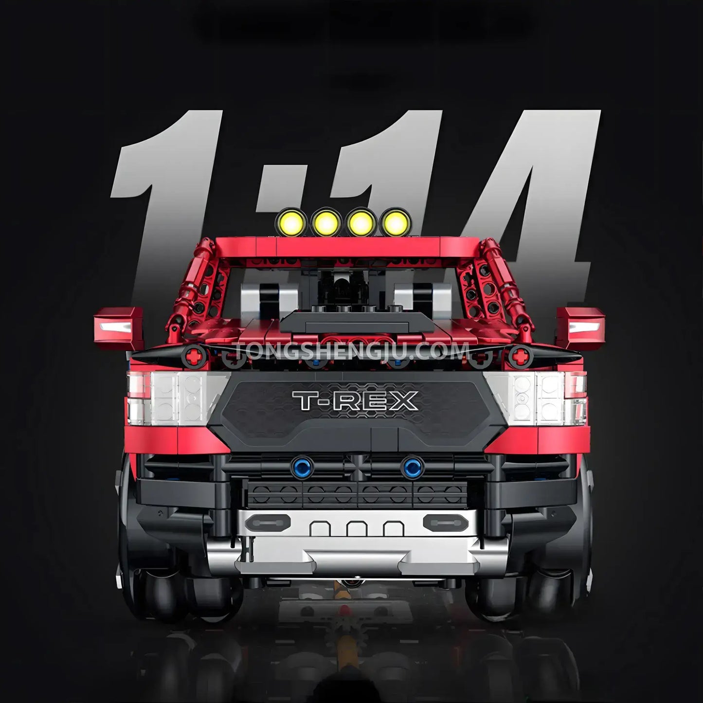 Tongshengju Technic T-REX Pickup Truck Car Building Blocks Set For Adults Collectible(1349PCS)