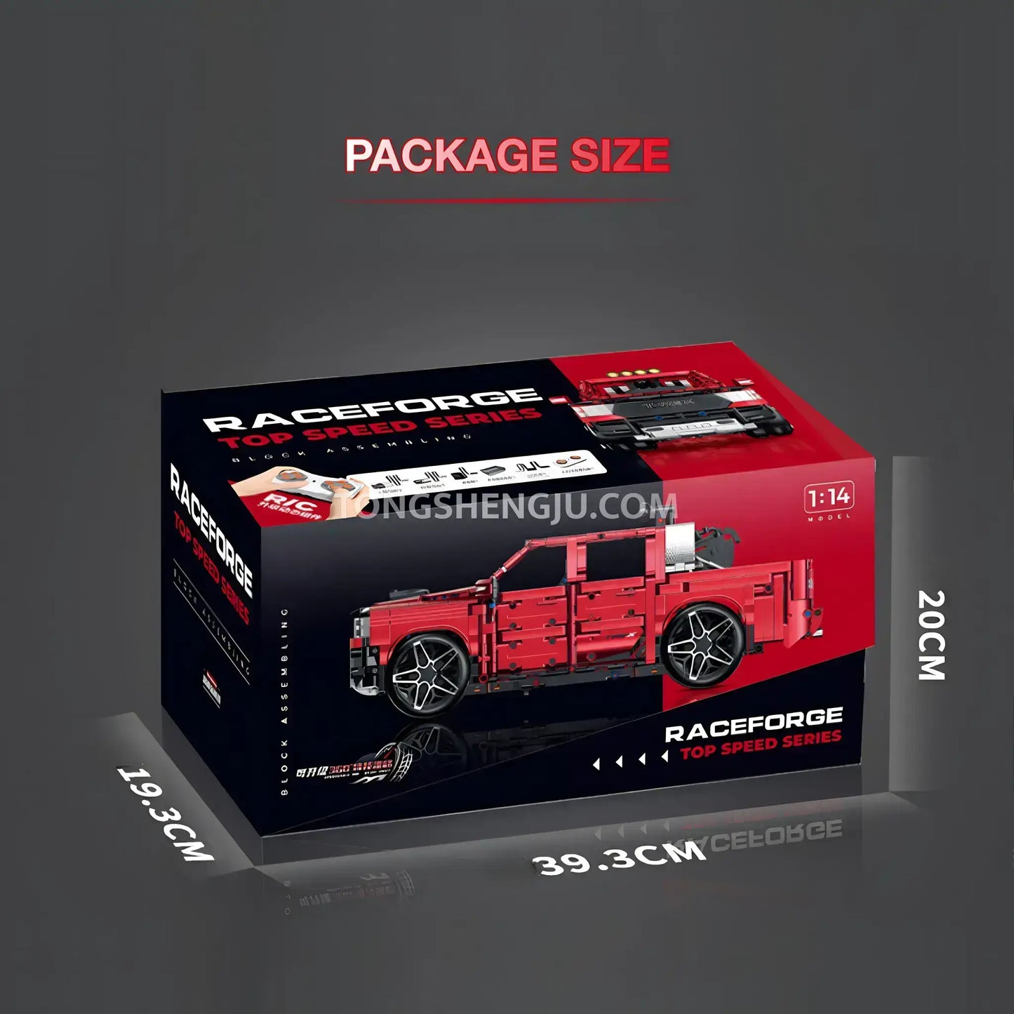 Tongshengju Technic T-REX Pickup Truck Car Building Blocks Set For Adults Collectible(1349PCS)