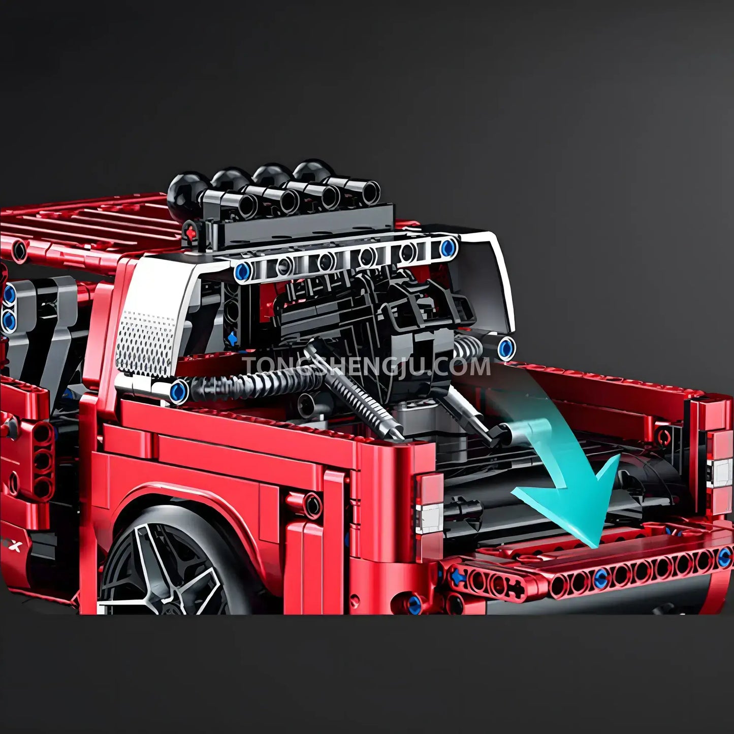 Tongshengju Technic T-REX Pickup Truck Car Building Blocks Set For Adults Collectible(1349PCS)