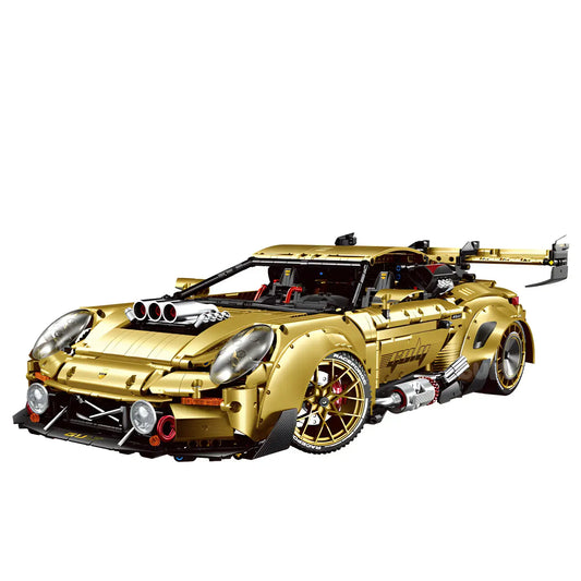 static version of guly 10640 porsche gt3 technic car building blocks set model car