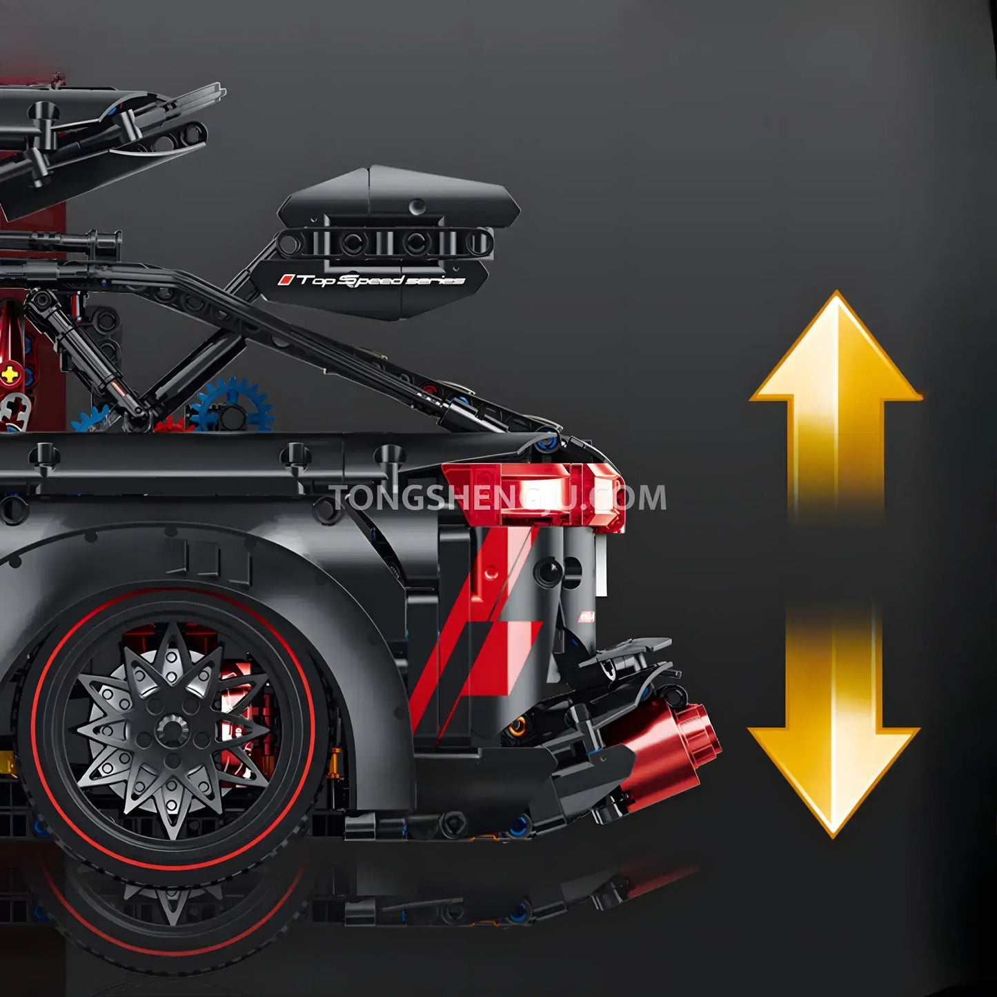 guly 10645 technic audi rs6 sports car building blocks set model car motorized chassis lifting