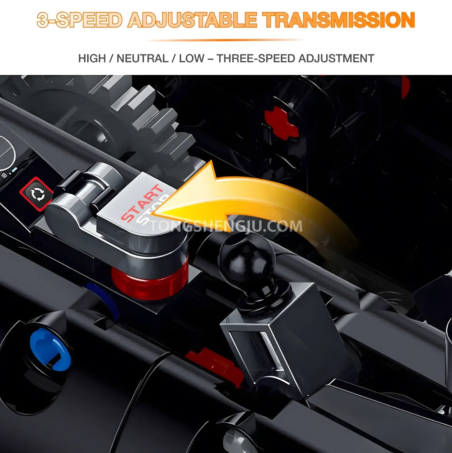 guly 10646 technic mclaren senna gtr sports car building blocks set model car 3-speed adjustable transmission