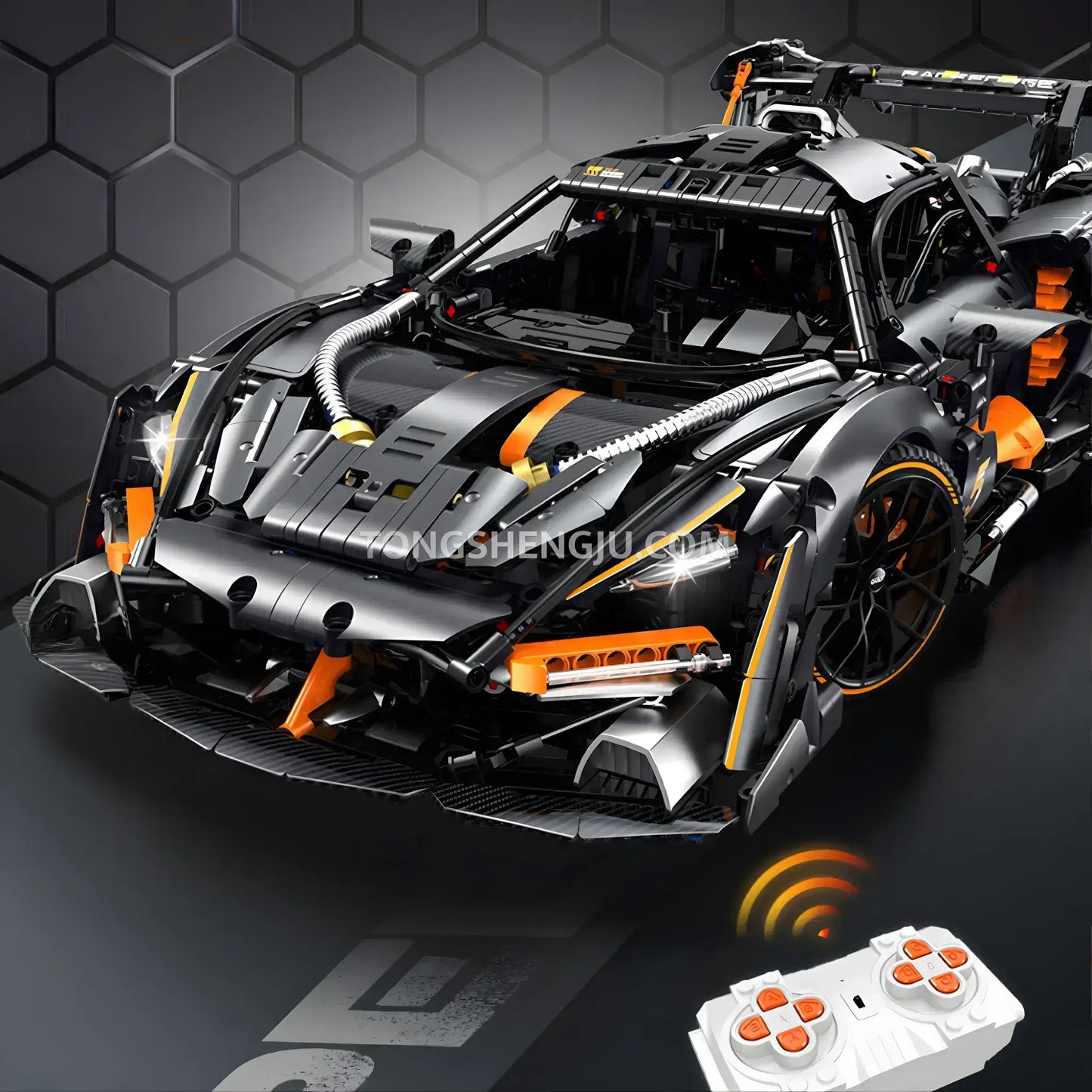 guly 10646 technic mclaren senna gtr sports car building blocks set model car raceforge top speed series compatible with lego technic series