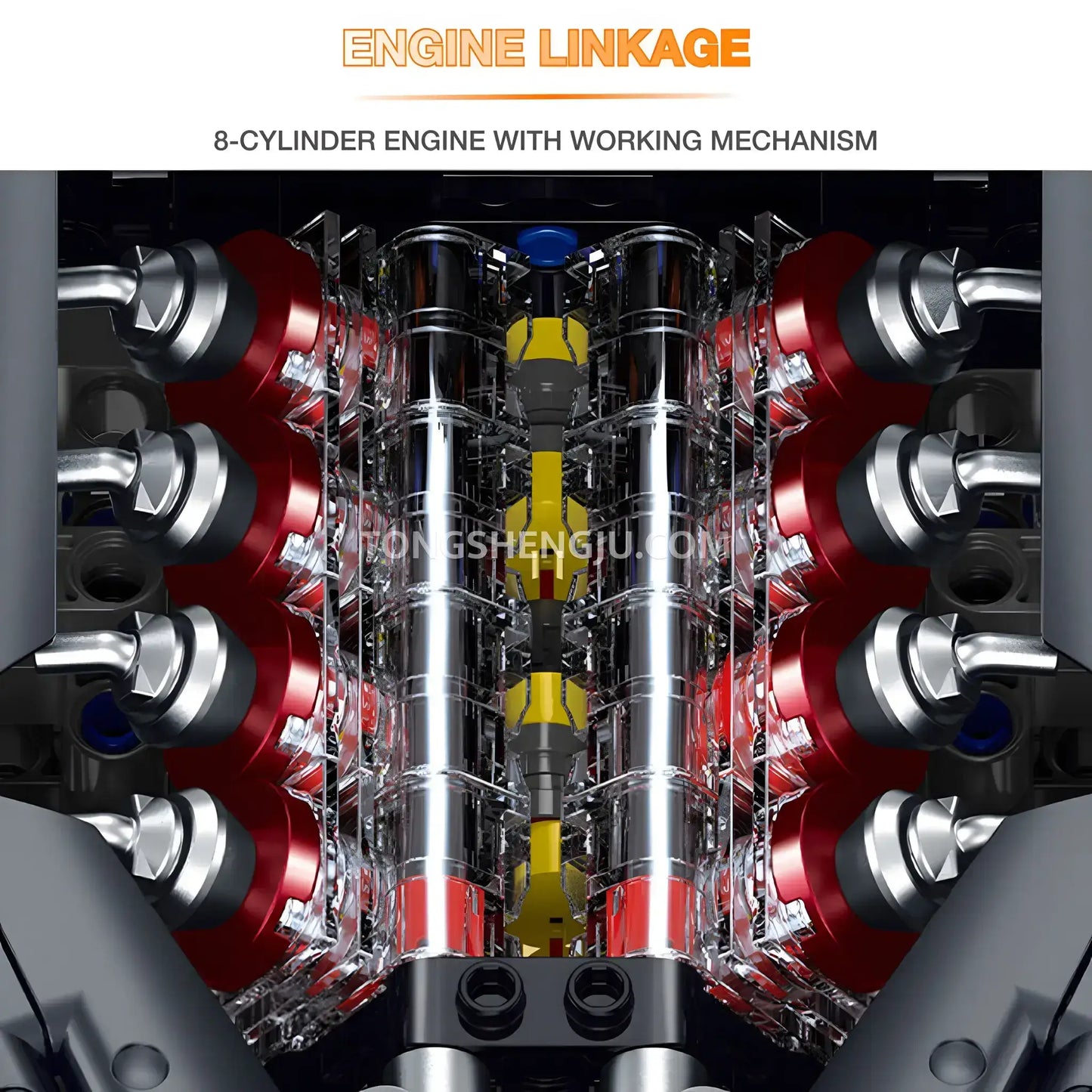 guly 10646 technic mclaren senna gtr sports car building blocks set model car engine linkage