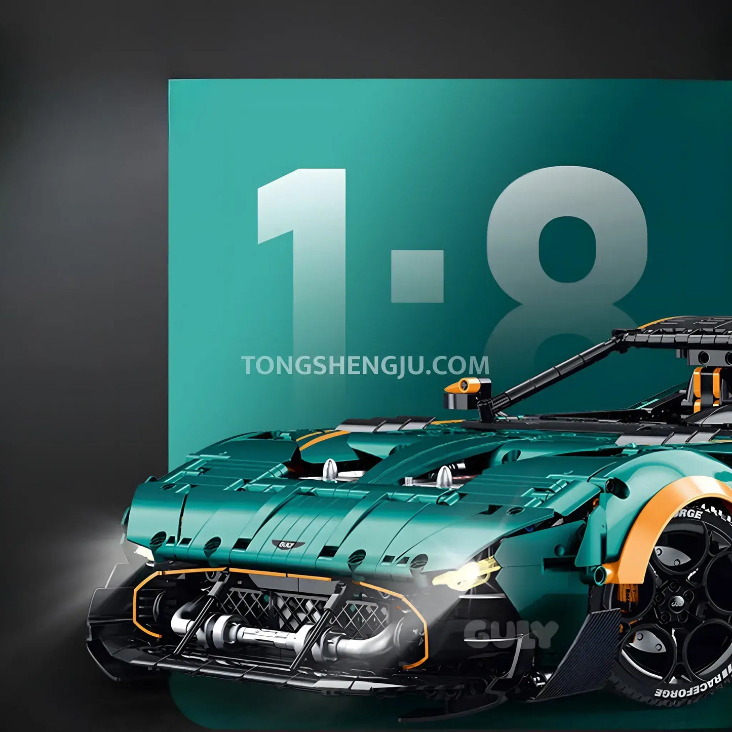 1:8 guly 10647 technic aston martin vulcan sports car building blocks set model car