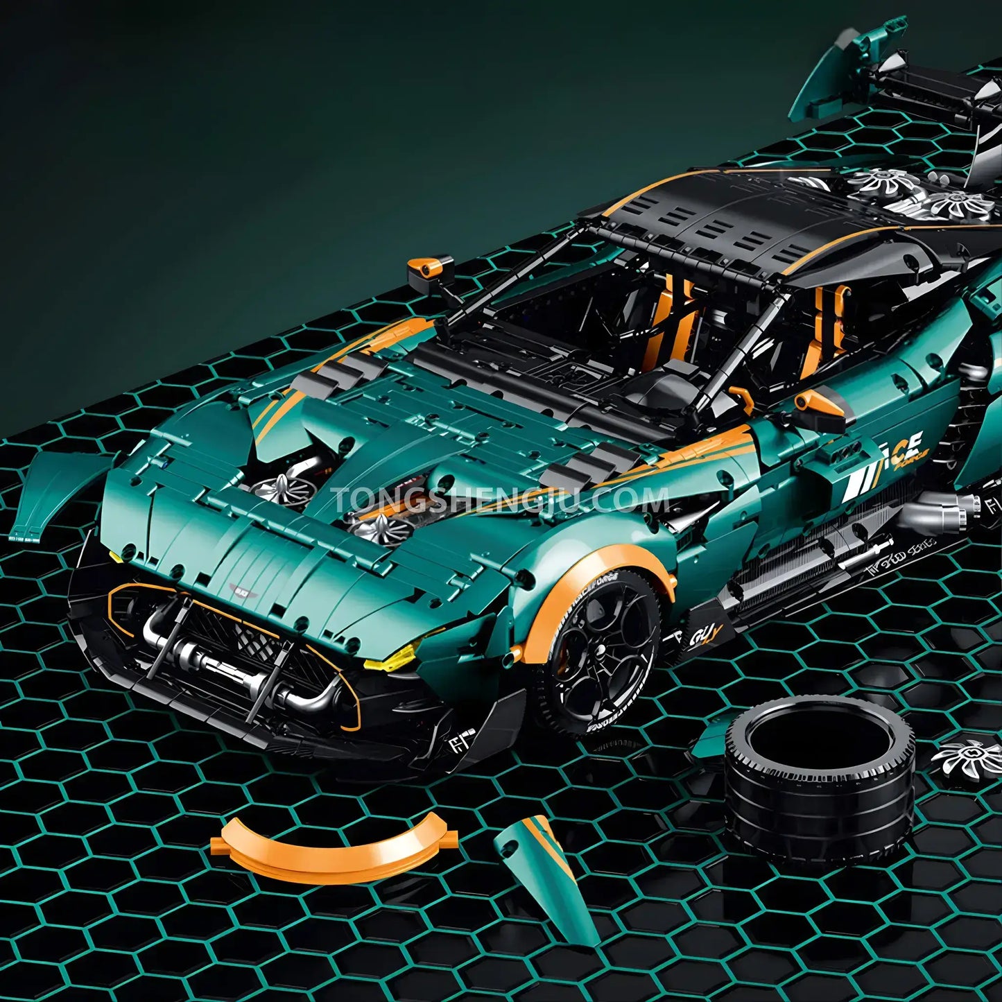 guly 10647 technic aston martin vulcan sports car building blocks set model car creative assembly building
