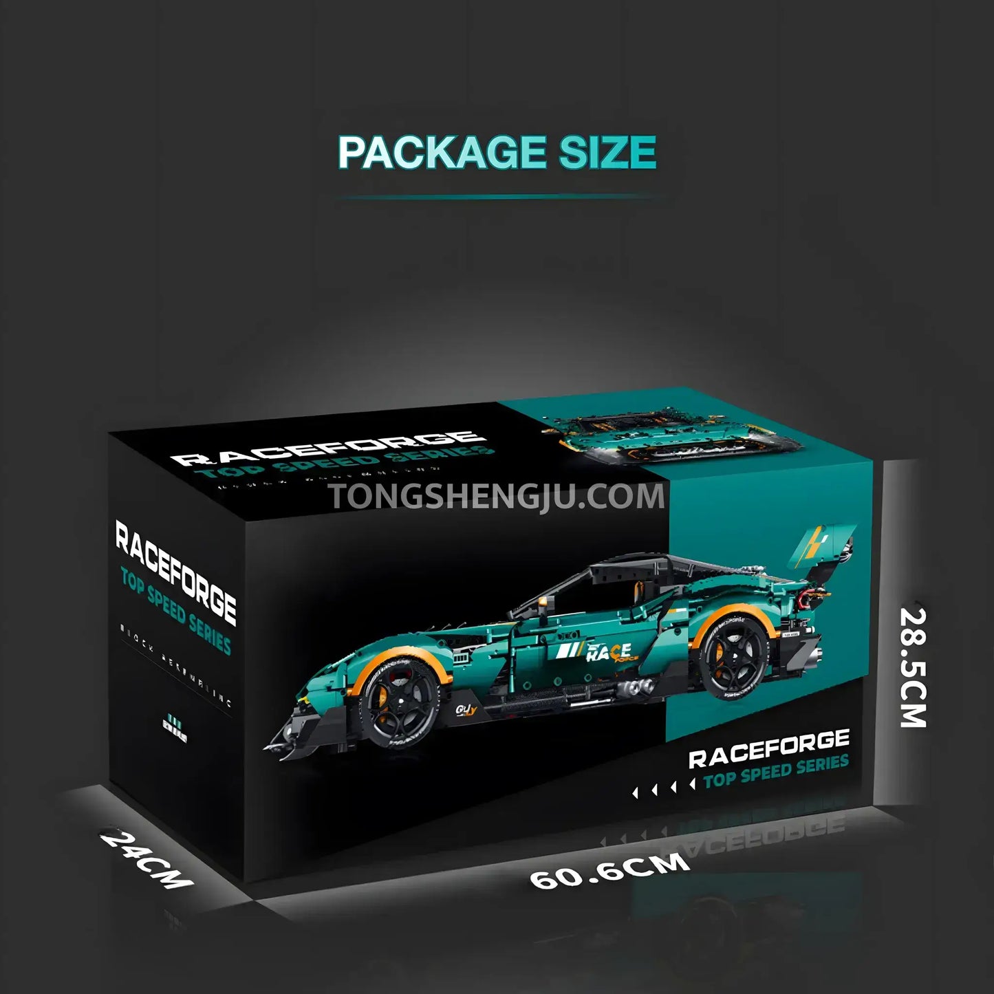 package size of guly 10647 technic aston martin vulcan sports car building blocks set model car