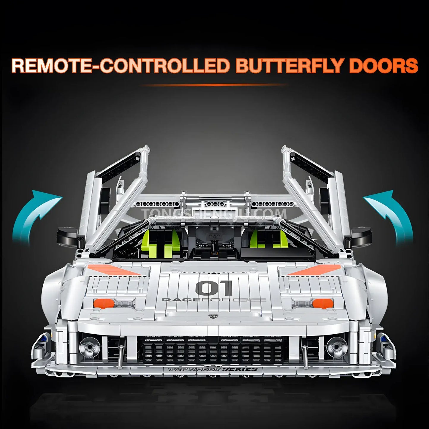 guly 10649 technic lamborghini lp5000 sports car building blocks set model car remote-controlled butterfly doors