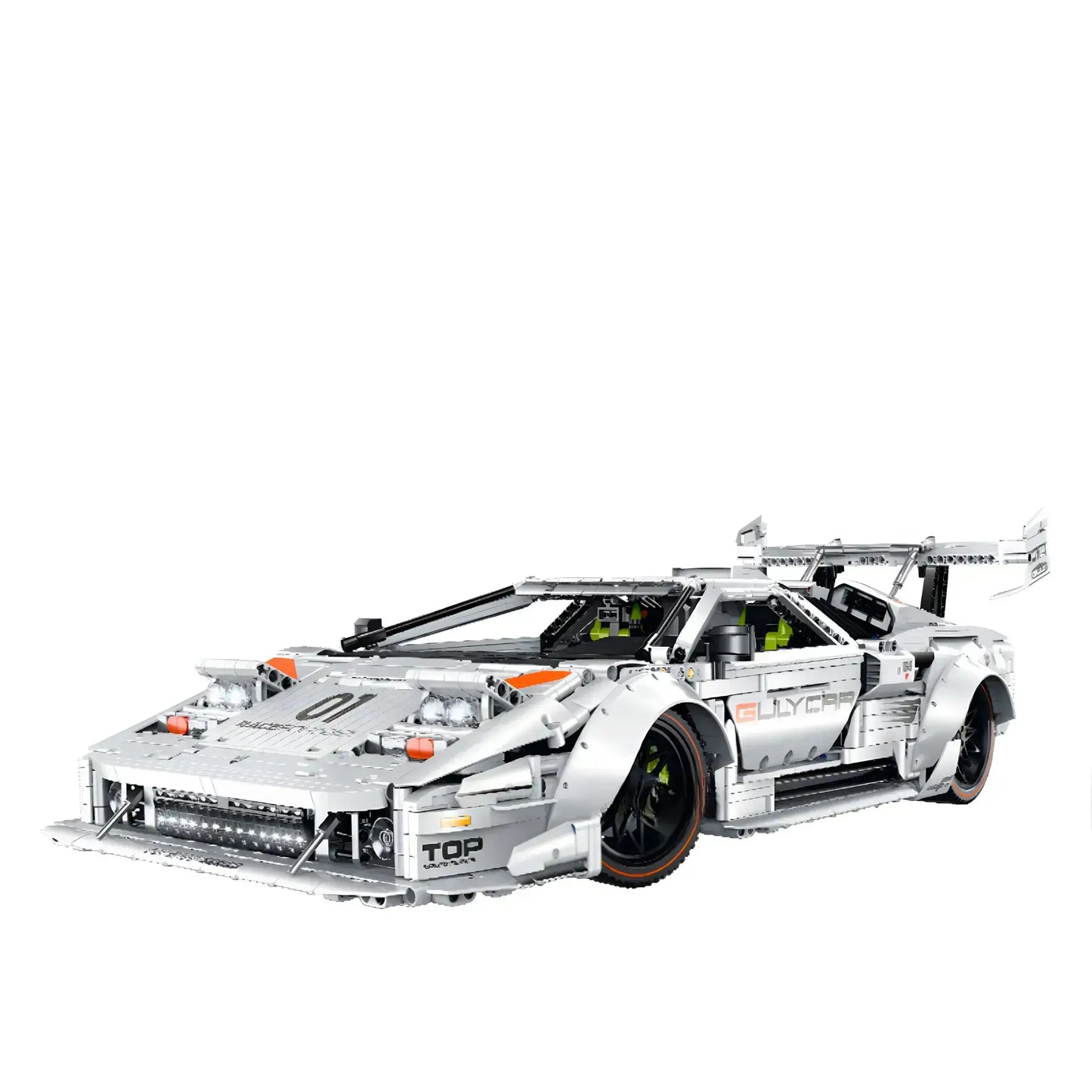 static version of guly 10649 technic lamborghini lp5000 sports car building blocks set model car