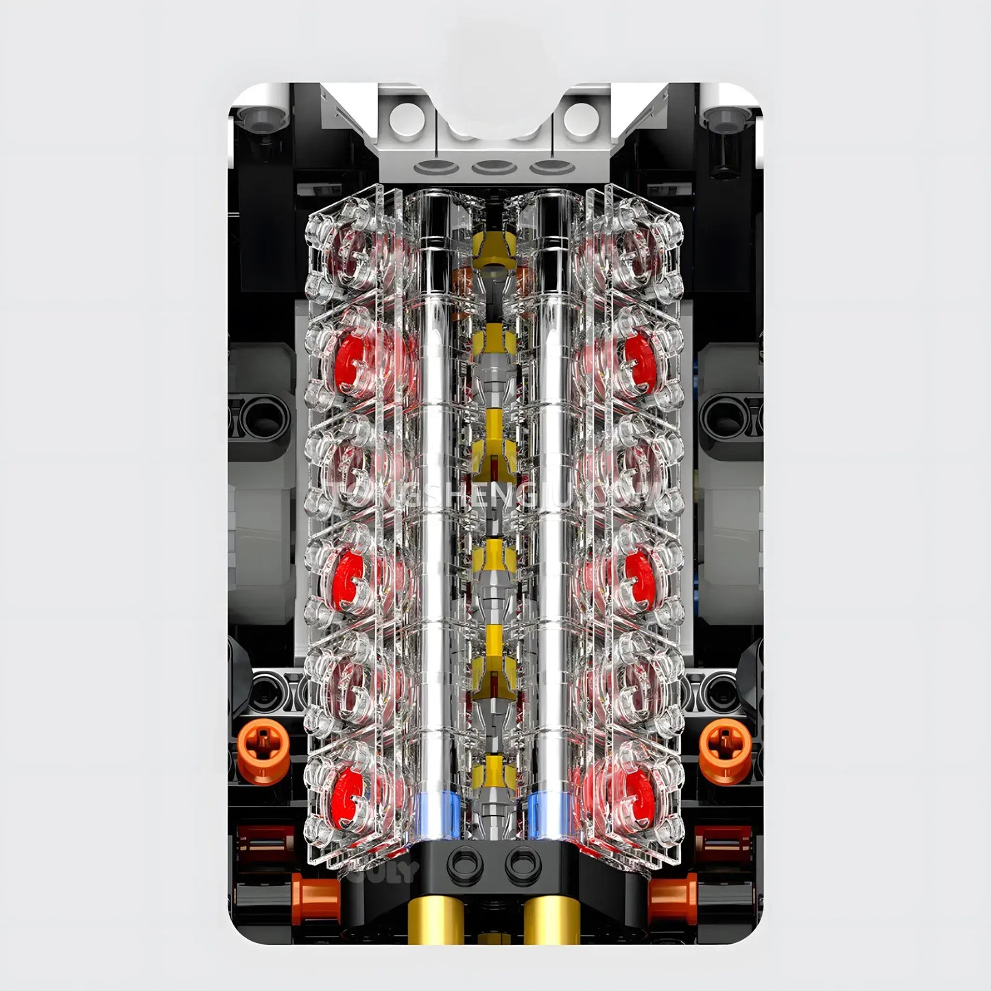 guly 10649 technic lamborghini lp5000 sports car building blocks set model car v12 engine