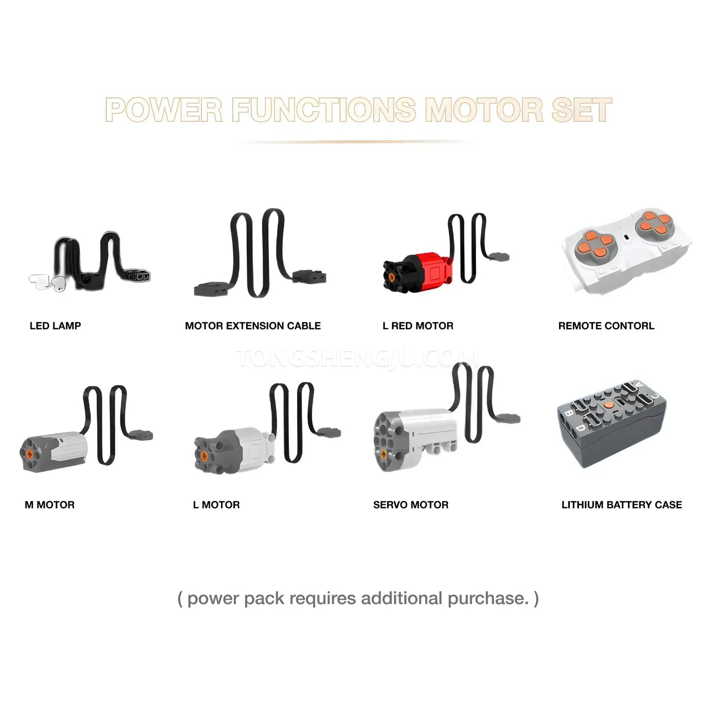 power functions motor set of guly 10657 pagani utopia sports car building set model car