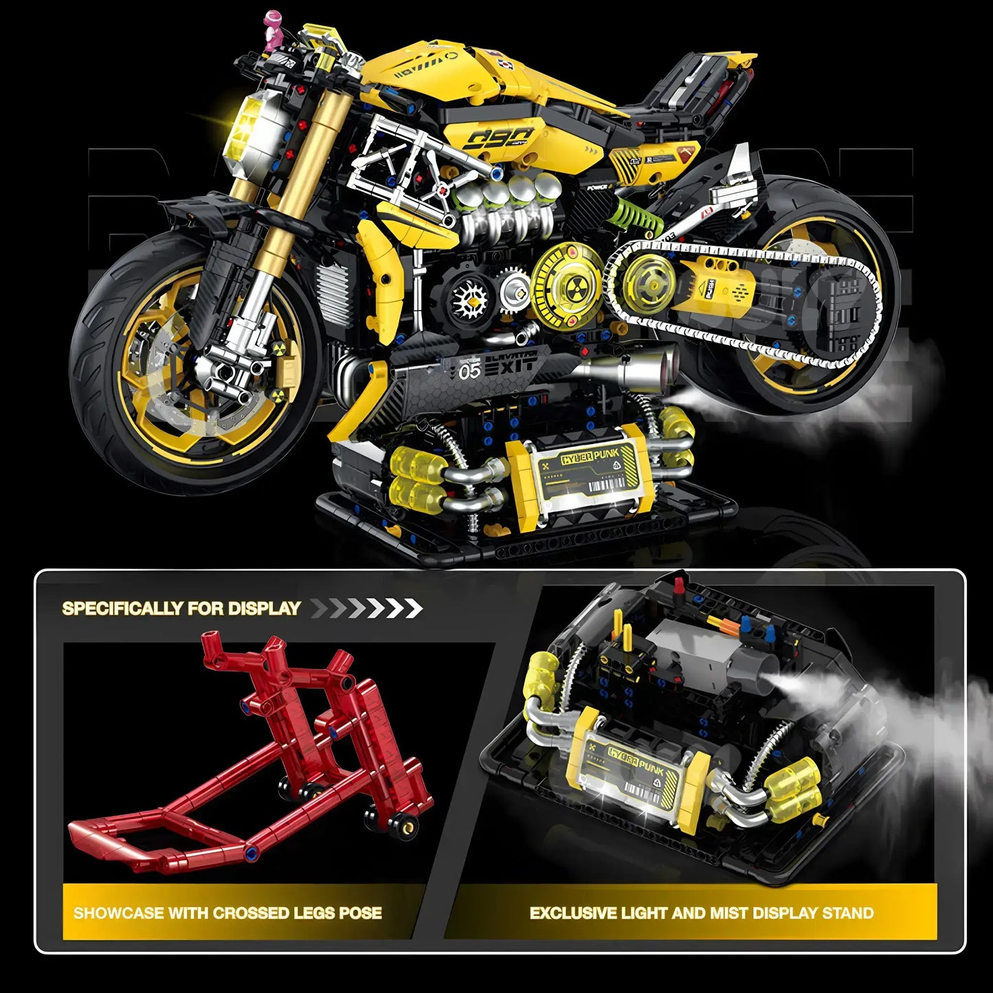 guly 60519 ducati diavel model motorcycle building blocks toy displayable arrangement domineering and trendy