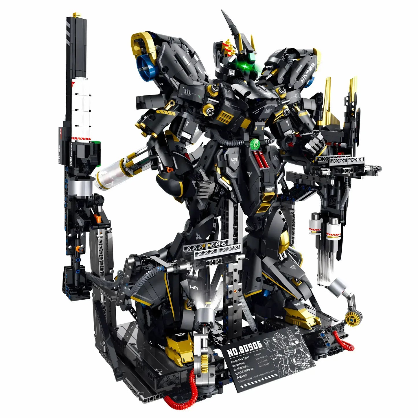 static version of guly 80506 hn-03 dark sazabi model mecha building blocks toy
