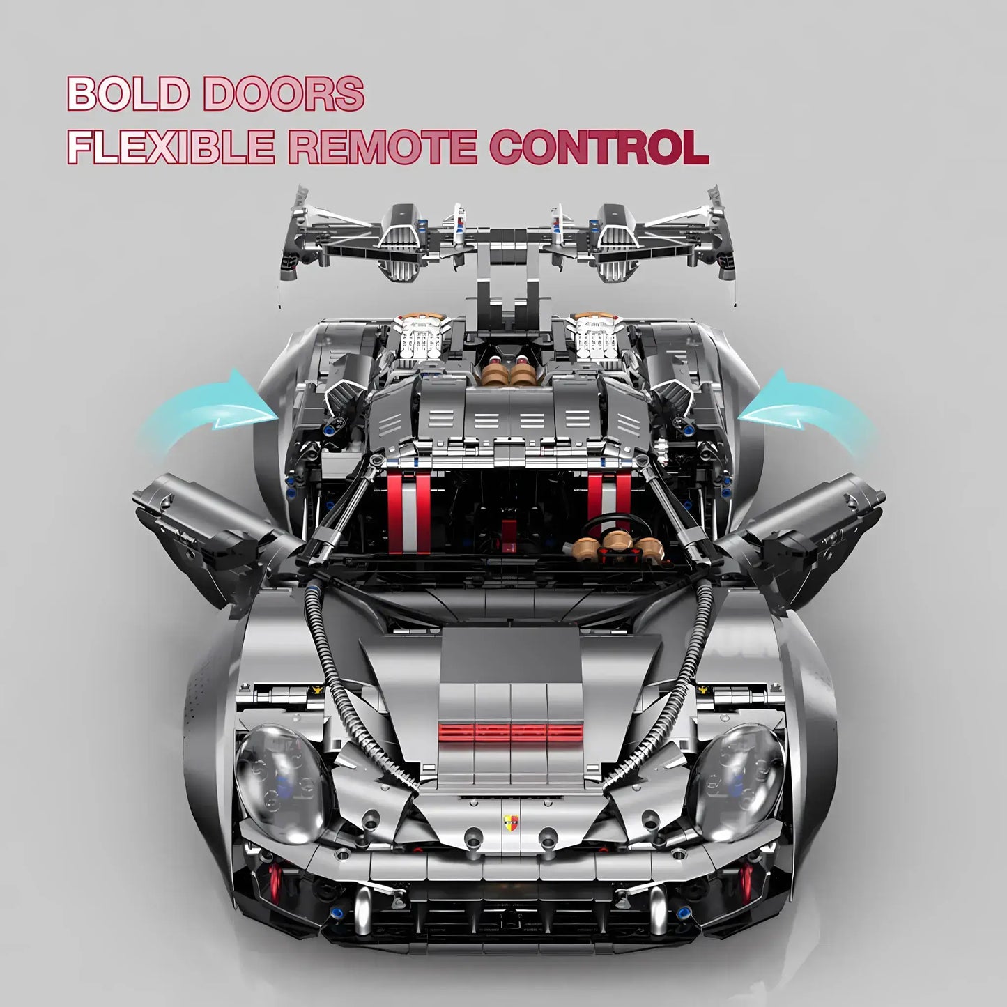 guly 10629 baoshijie 918 model car building blocks toy bold doors flexible remote control