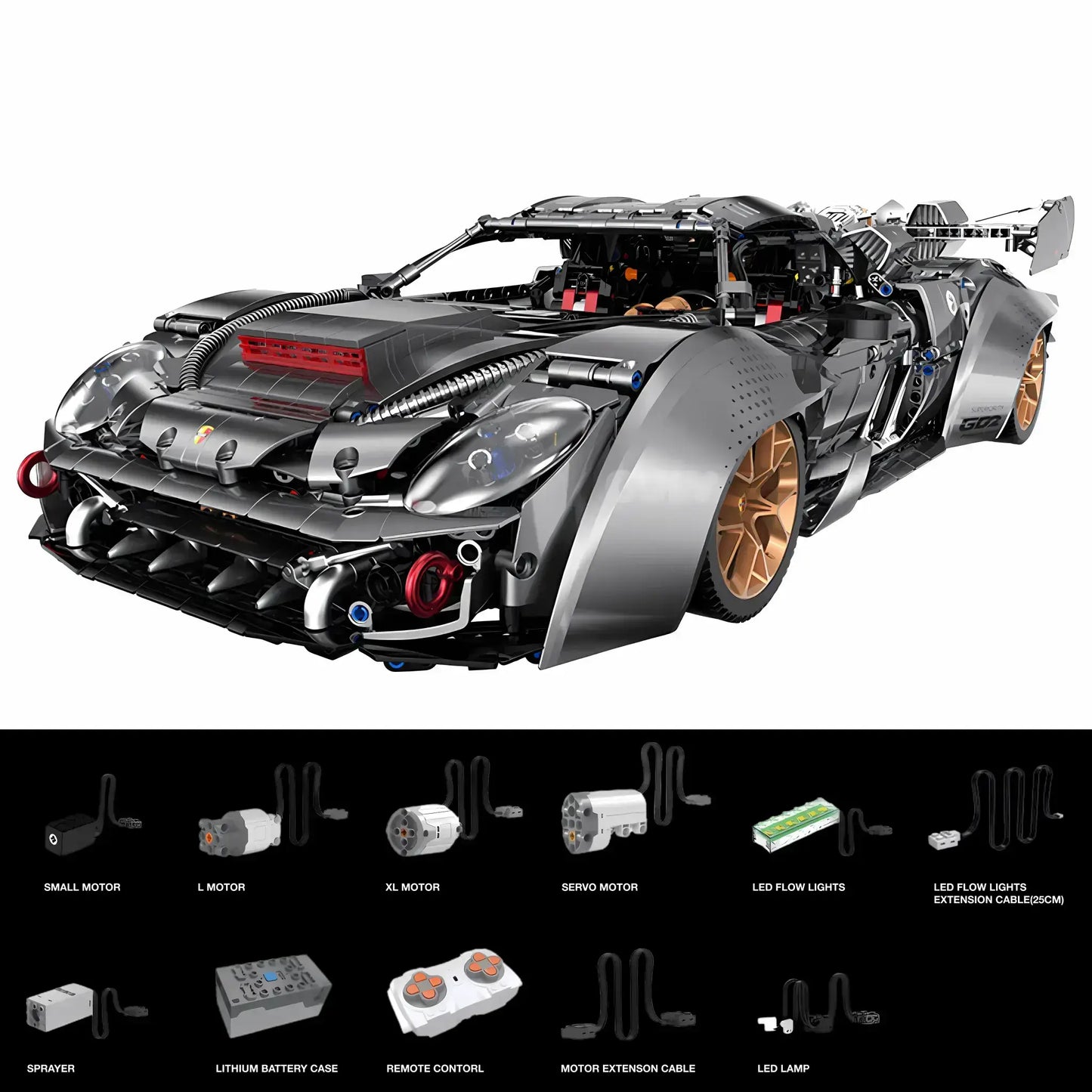dynamic version of guly 10629 baoshijie 918 model car building blocks toy