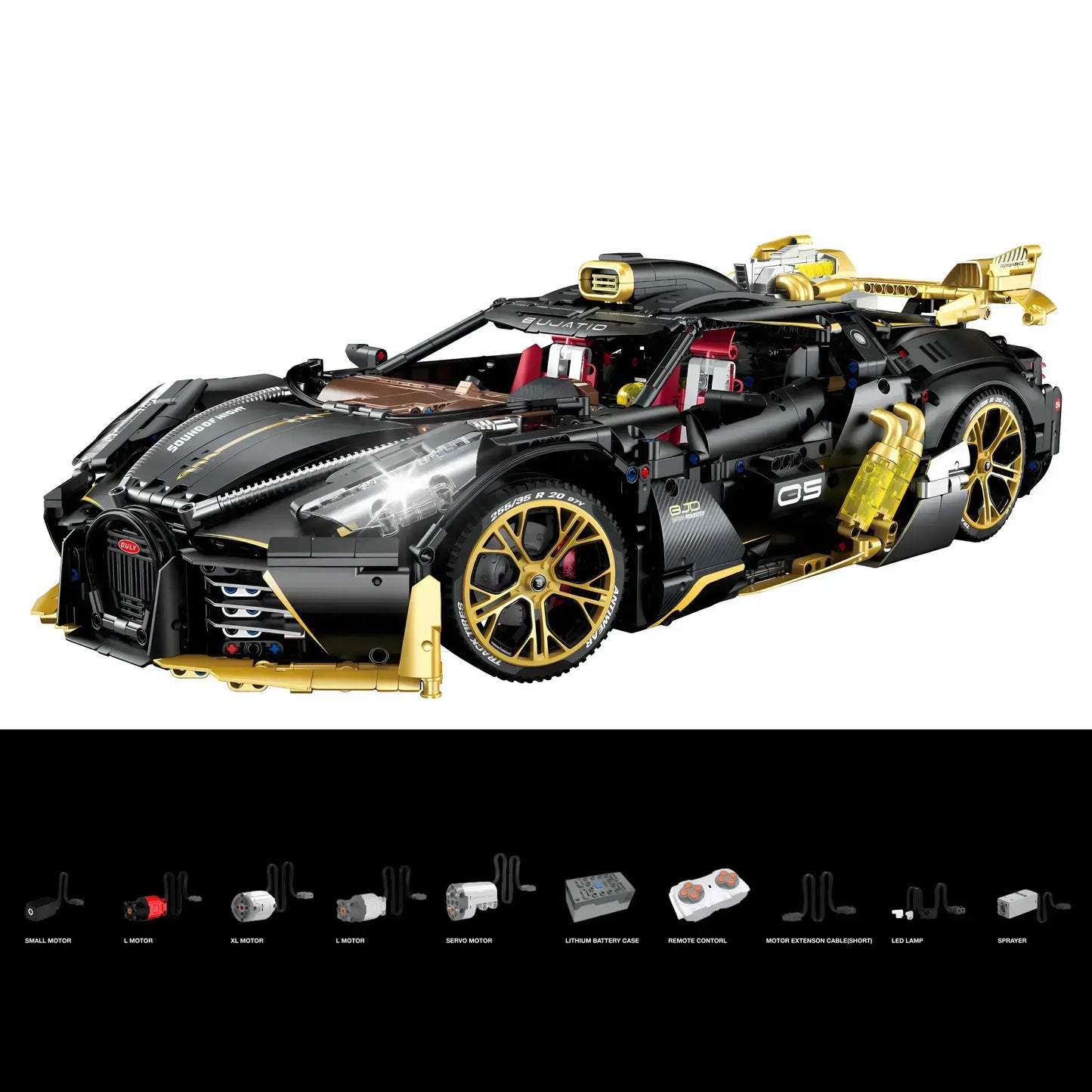 dynamic version of guly heiyezhis bujiadi building blocks model toy car