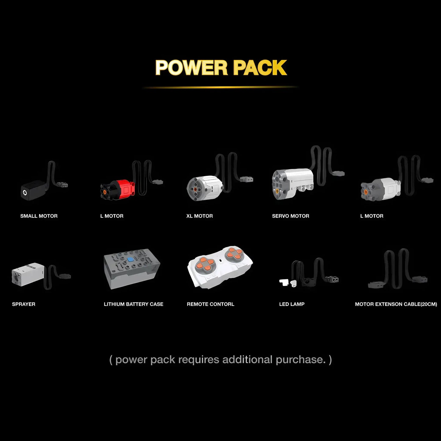 power pack of guly heiyezhis bujiadi building blocks model toy car