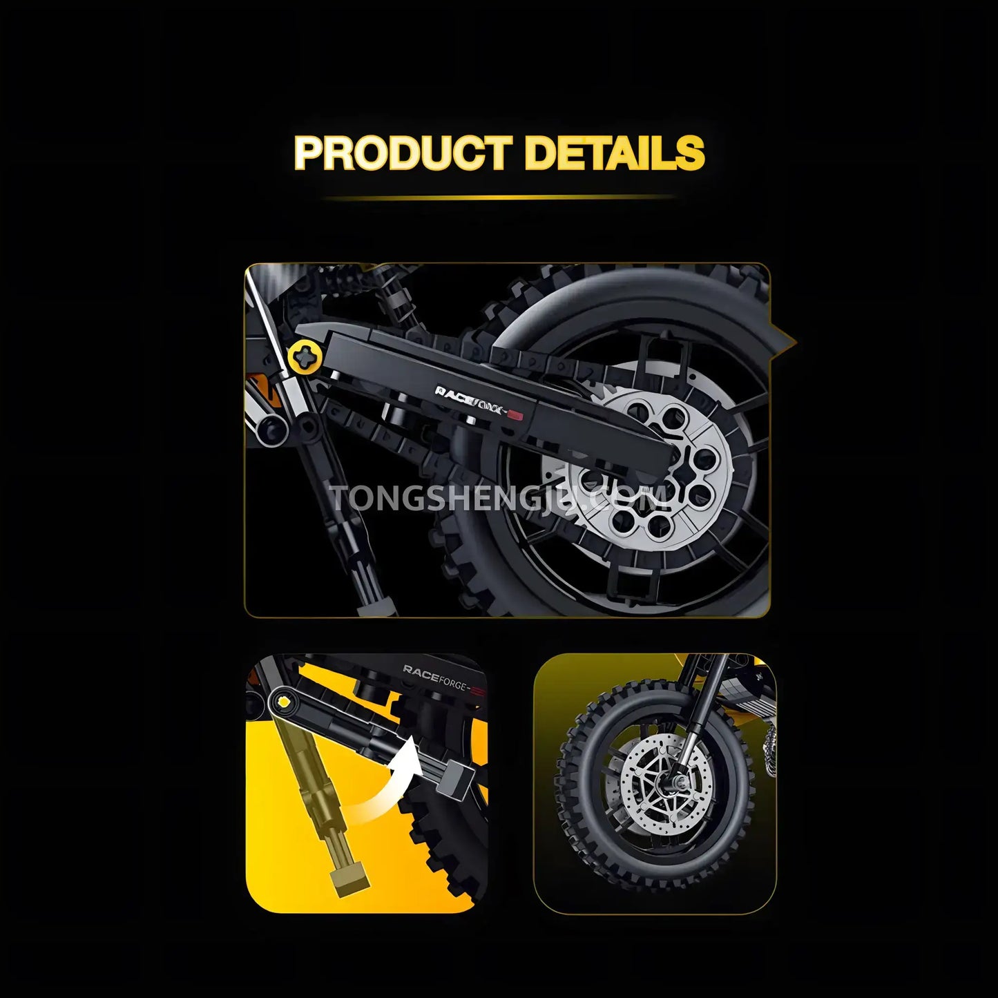 Tongshengju Technic G450X Motorcycle Building Blocks Set For Adults & Kids (510PCS)