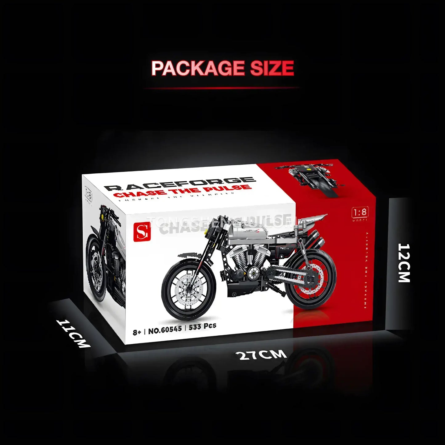 Tongshengju Halei XR1200 Technic Motorcycle Building Blocks Set For Adults & Kids (533 PCS)