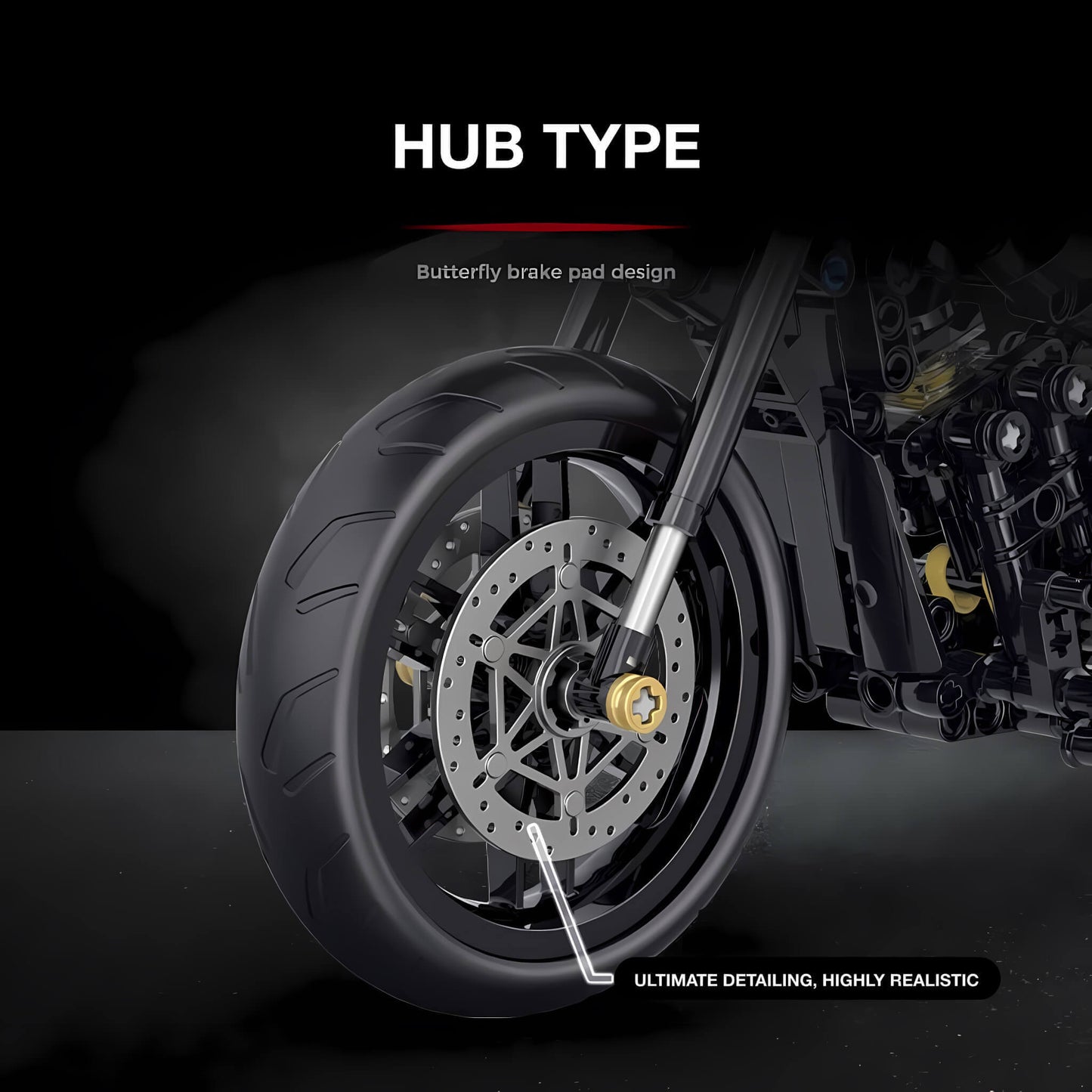 product details of halei davidson building blocks model toy motorcycle hub type
