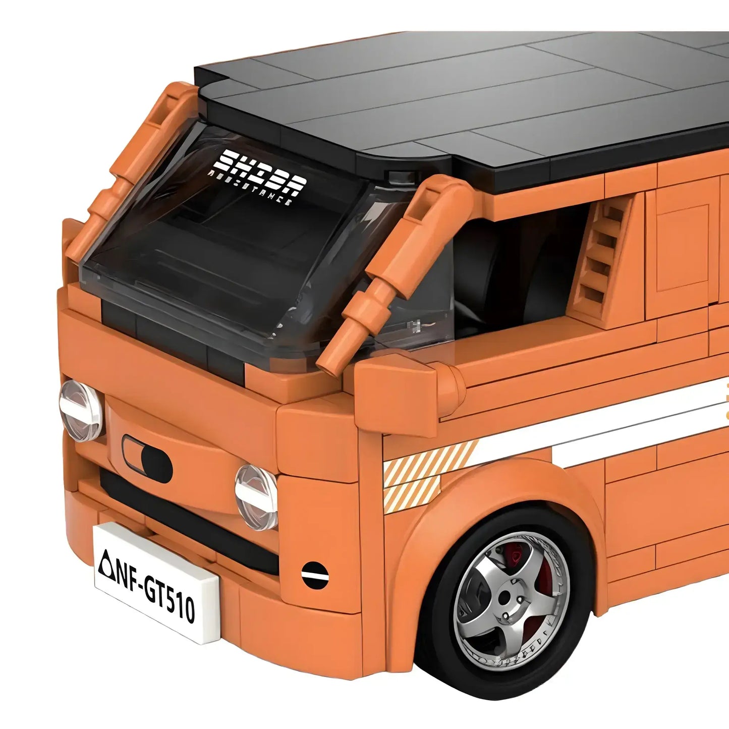 happy build power build pb8857 shiba coming vin car building set model car front car