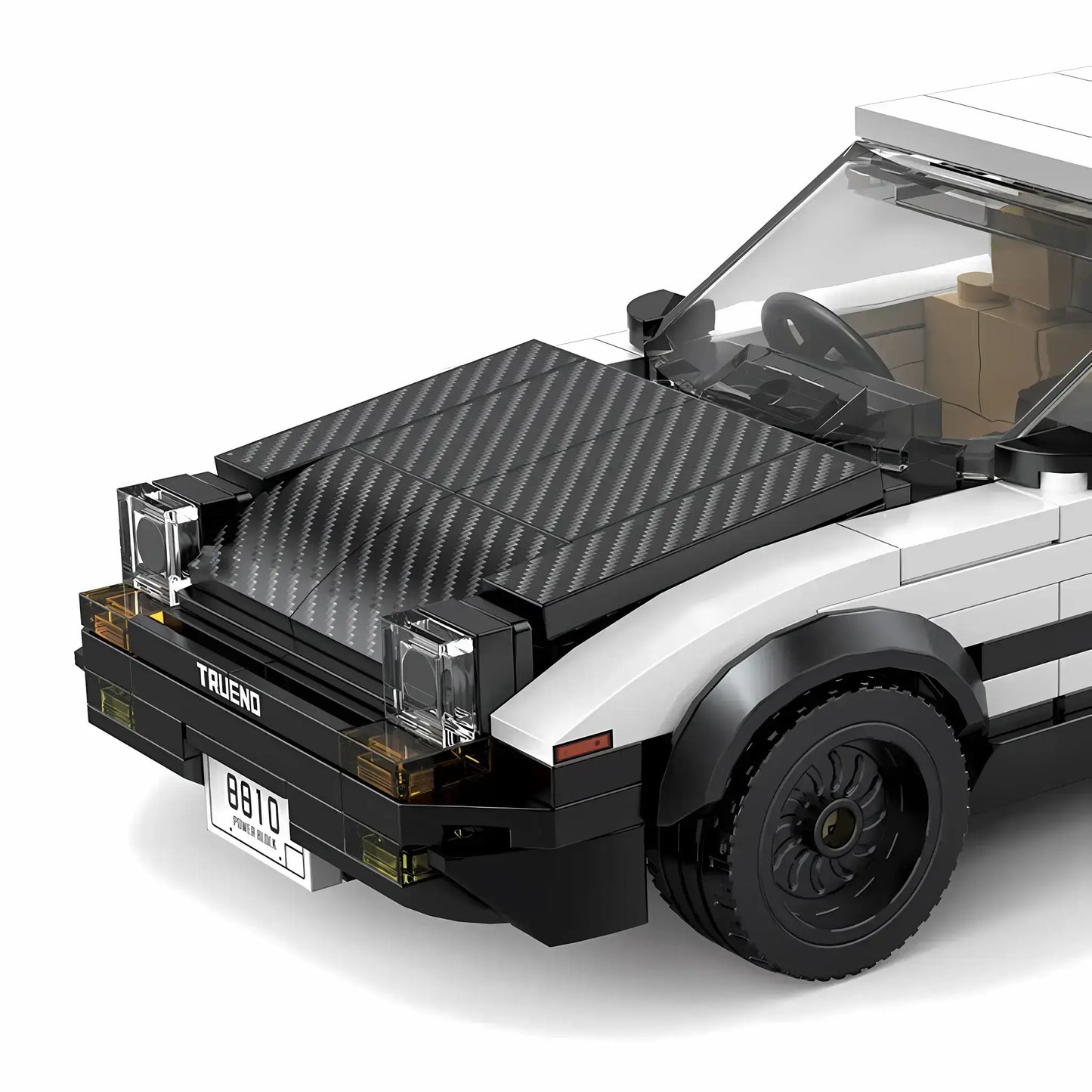 happy build powerblock pb8810 toyota ae86 model car building blocks toy front of the car