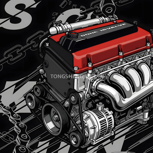 Tongshengju PowerBuild Sokun 4G63 Engine Model Car Building Blocks Set For Adults & Kids Collectible(1348PCS)