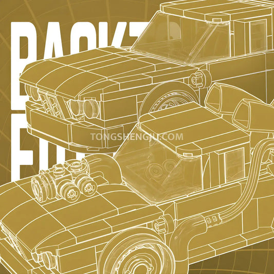 Tongshengju PowerBuild 2in1 Yellow Wasp Pioneer Car Building Blocks Set For Adults & Kids Collectible Car(528PCS)