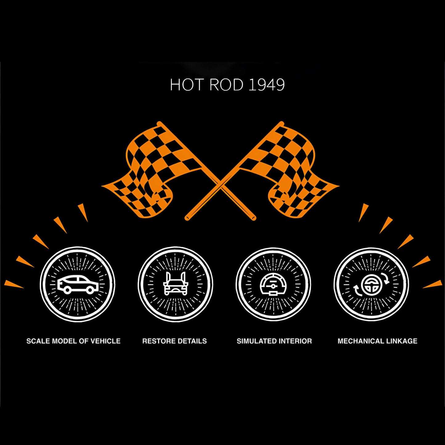 product feature of kbox 10509 madilied vehicle hot rod 1949 building blocks model toy car
