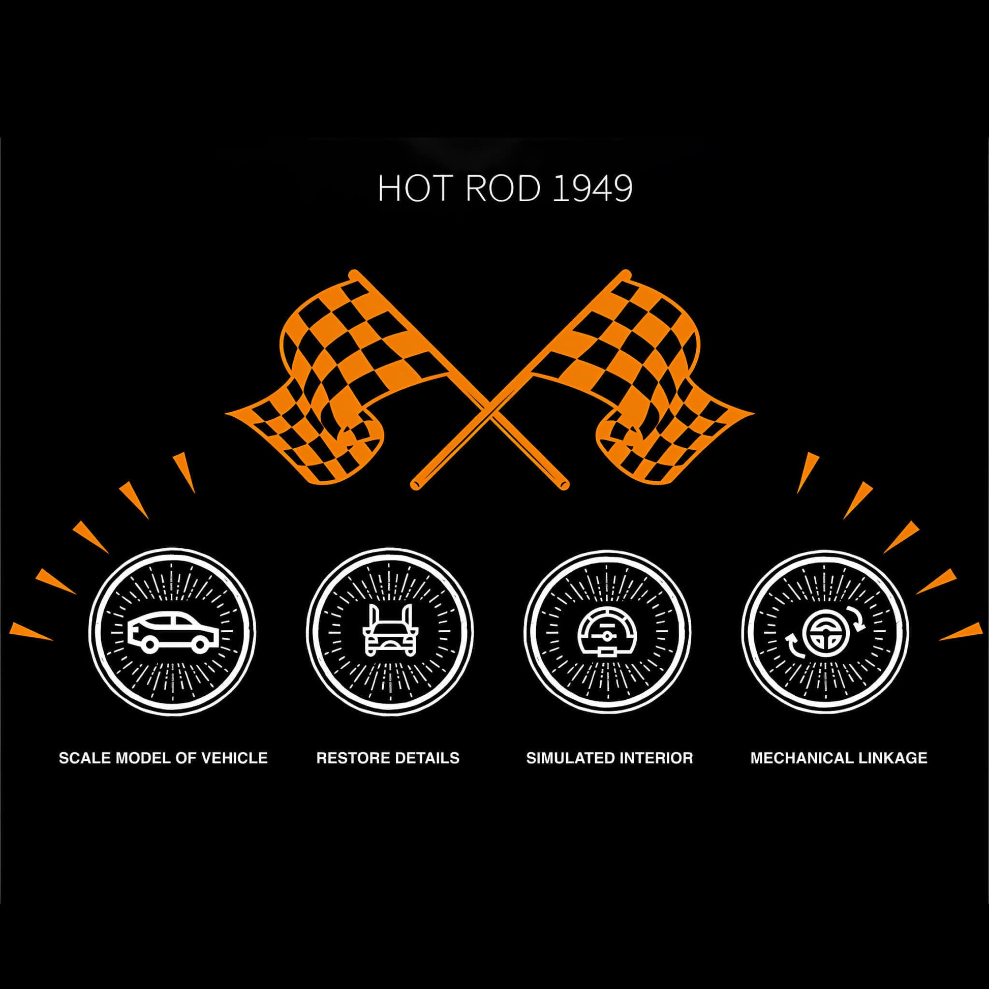 product feature of kbox 10509 madilied vehicle hot rod 1949 building blocks model toy car