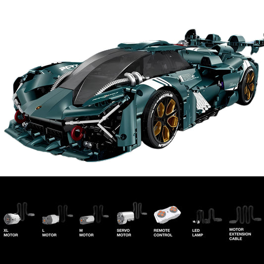 dynamic version of guly 10611 millanio sports car building blocks set model car