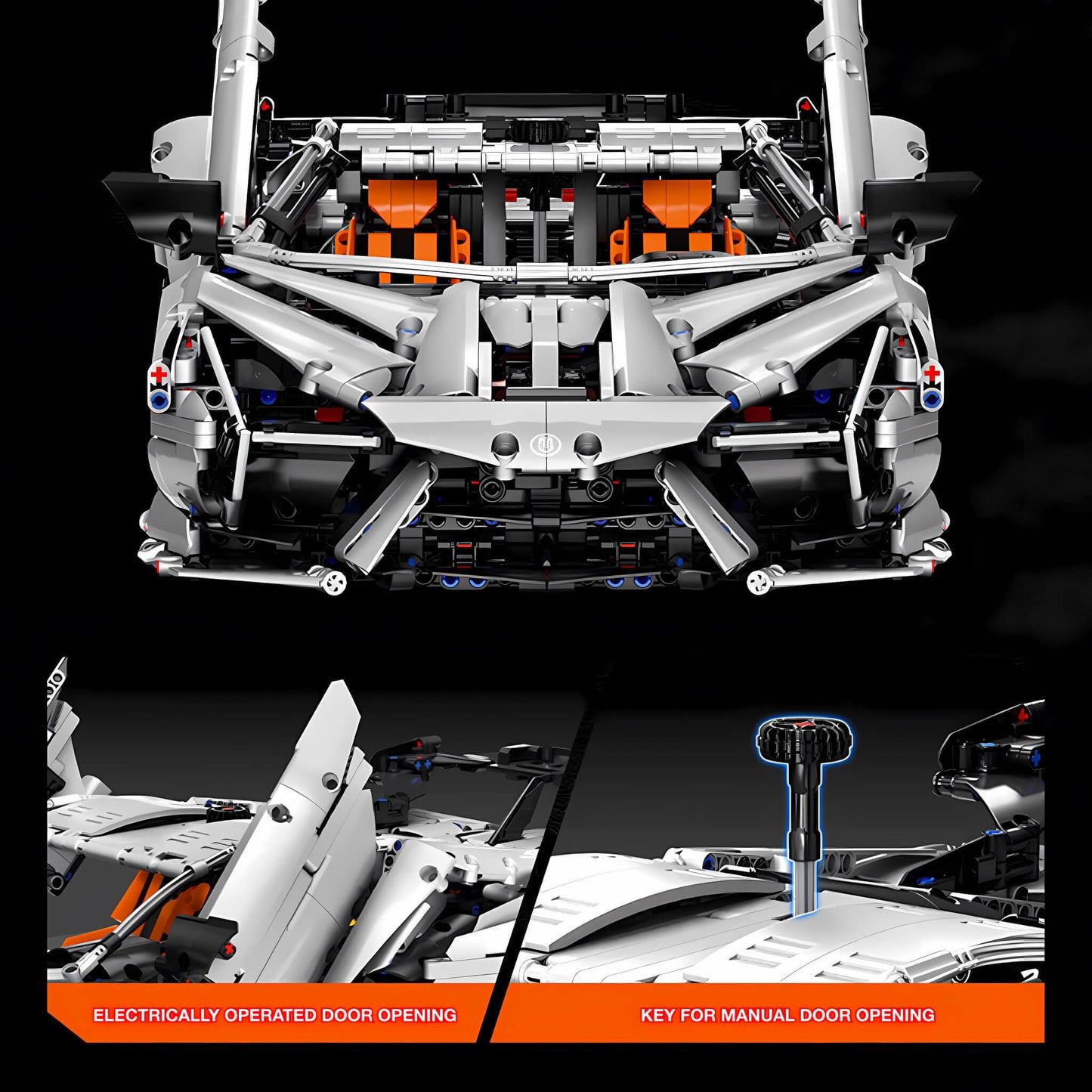 product details of moyu lamborghini svj building blocks model toy car electrically operated door opening and key for manual door opening