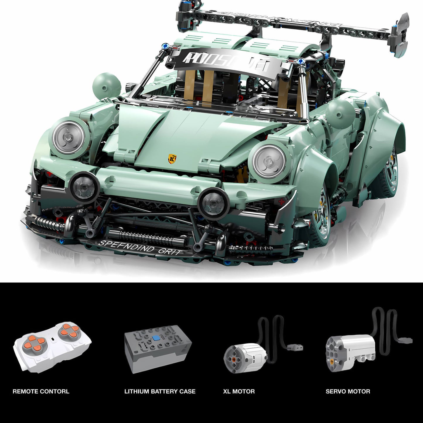 dynamic version of kbox 10220 porsche 964 building blocks model toy car