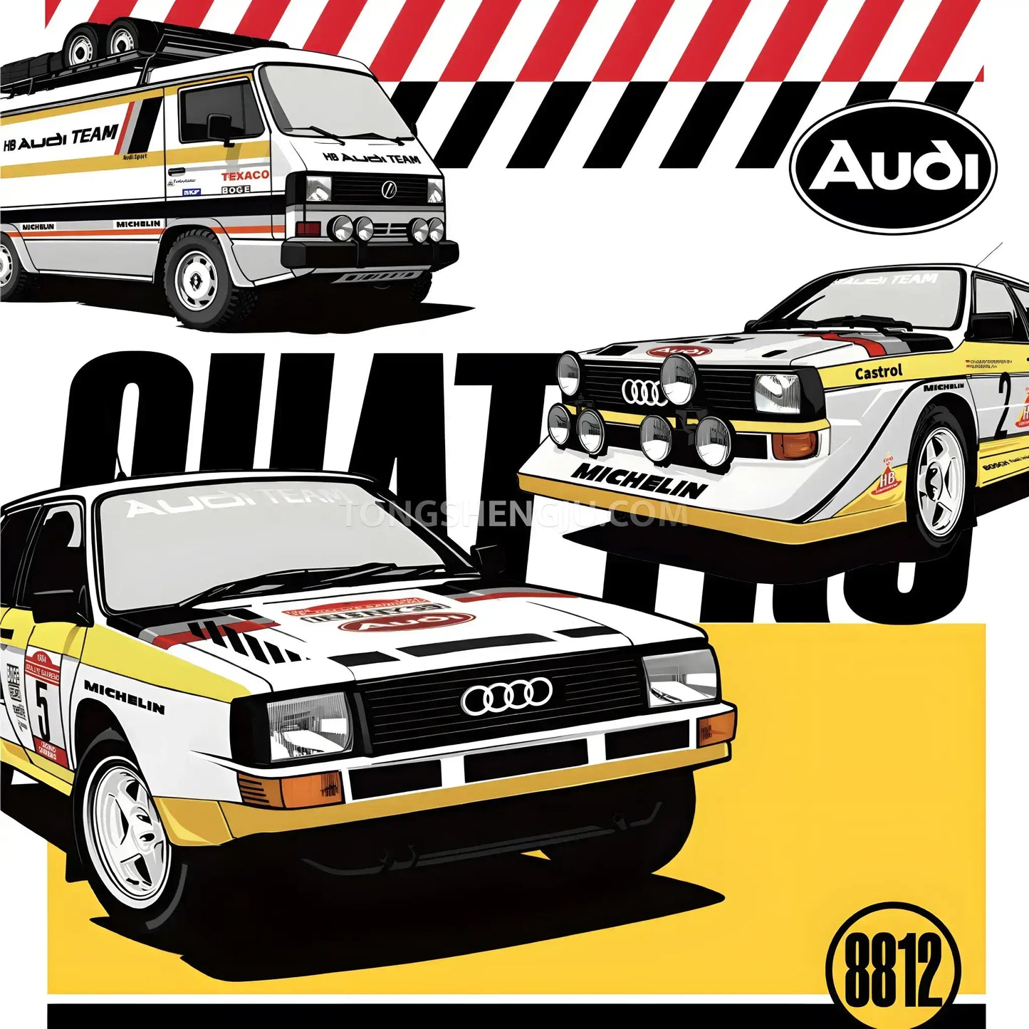 powerblock pb8812 wrc rally hb audi team sports car building blocks set model car compatible with lego