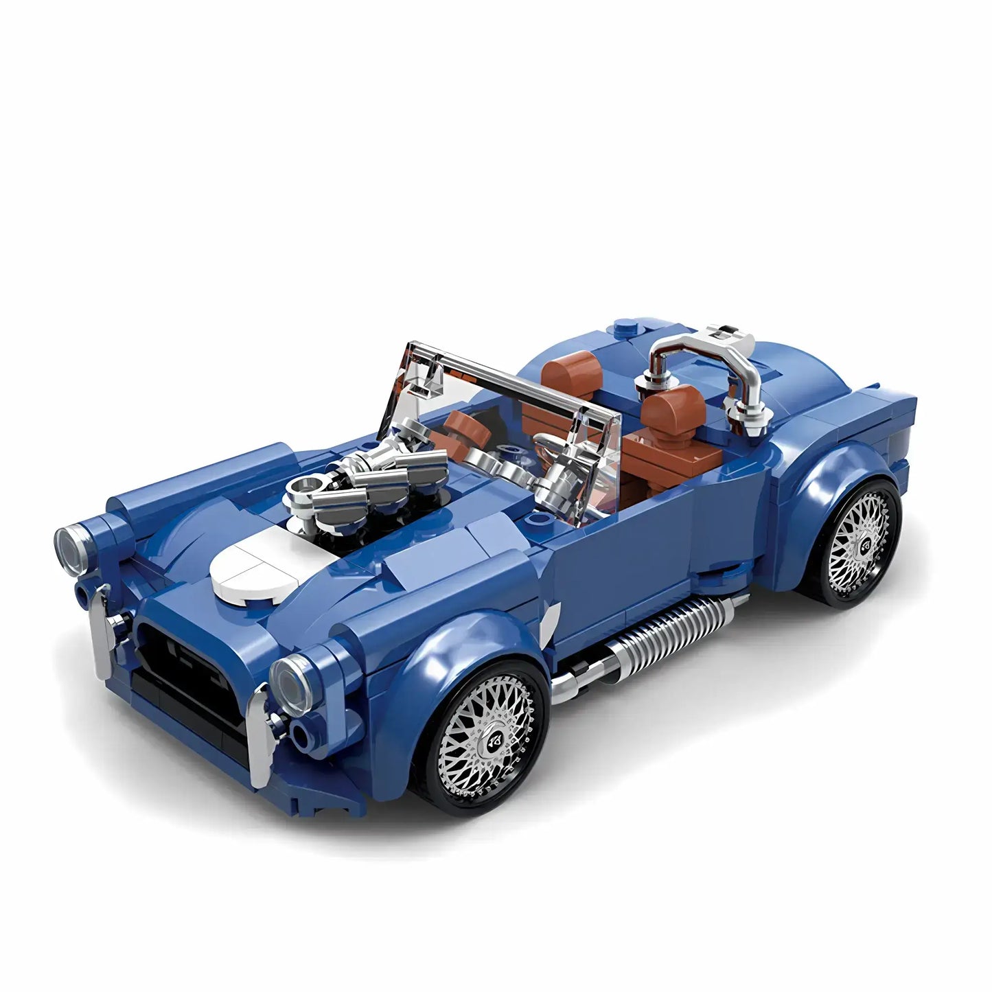 static version of happy build powerblock timeless series pb8818 shellby cobra model car building blocks toy