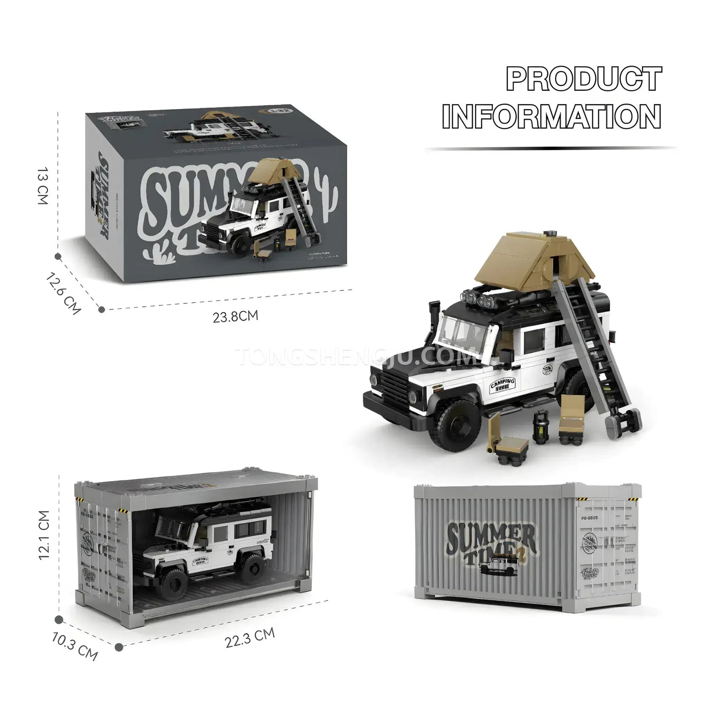 product information of happy build powerblock pb8825 landrover weishi off-road car building blocks set model car