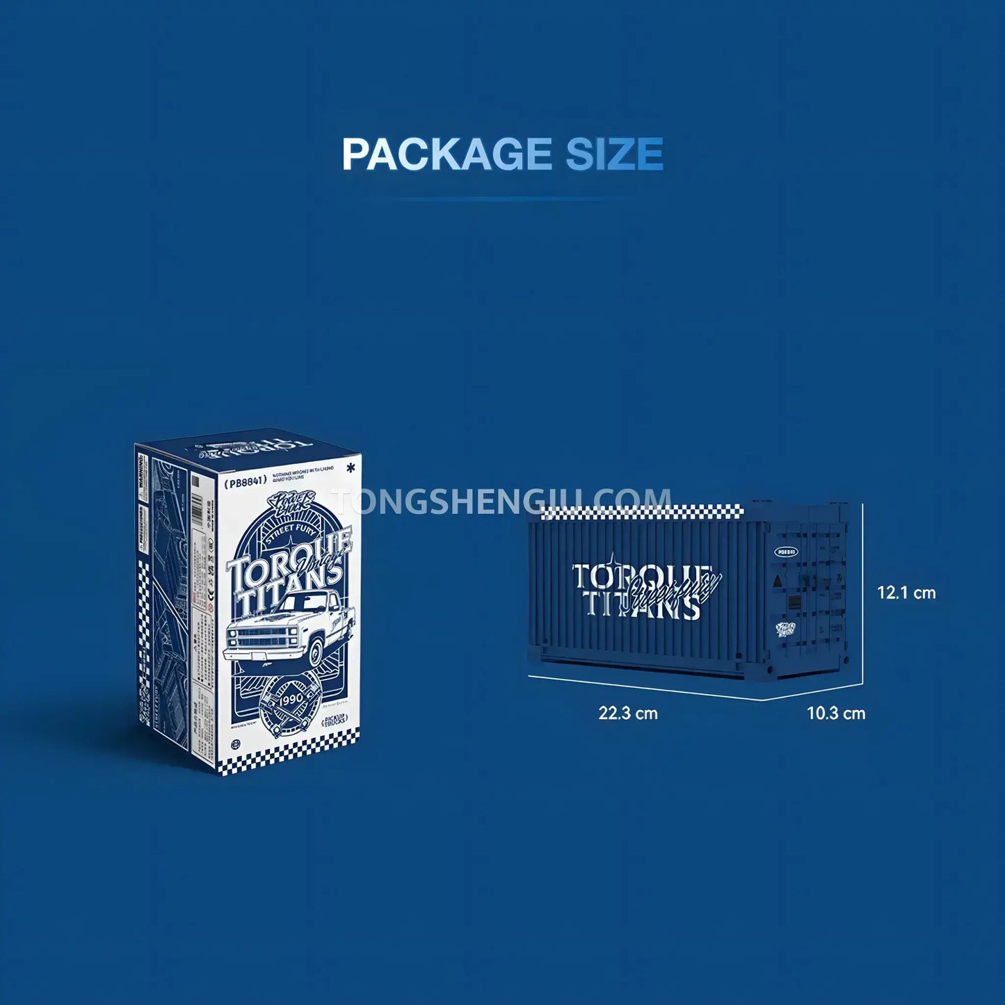 package size of happy build power block pb8841 street fury vintage pickup trucks building blocks set model car