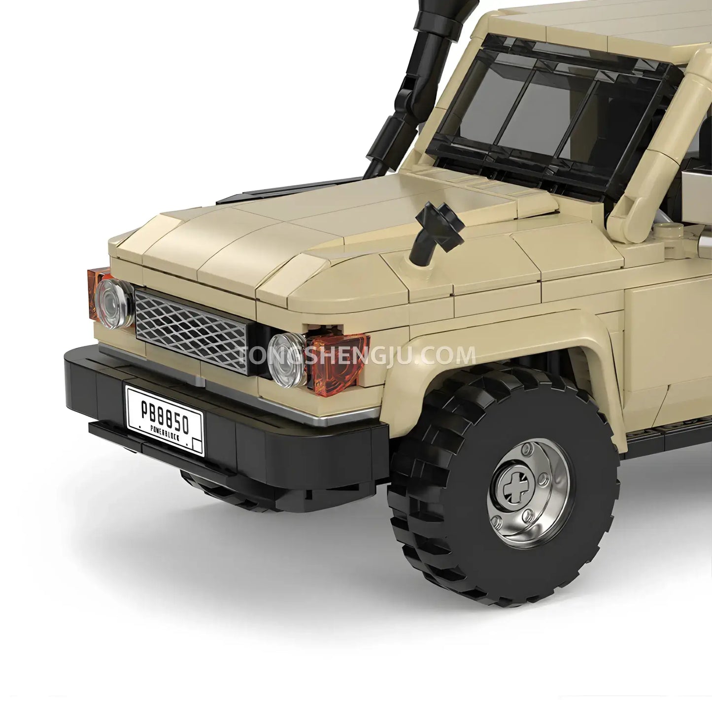 happy build power build pb8850 toyota land curiser off road car building set model car front car