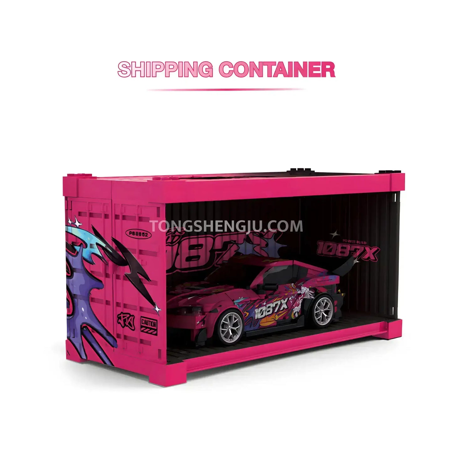 shipping container of happy build powerbuild pb8852 1087x toyota supra mk5 sports car building set model car